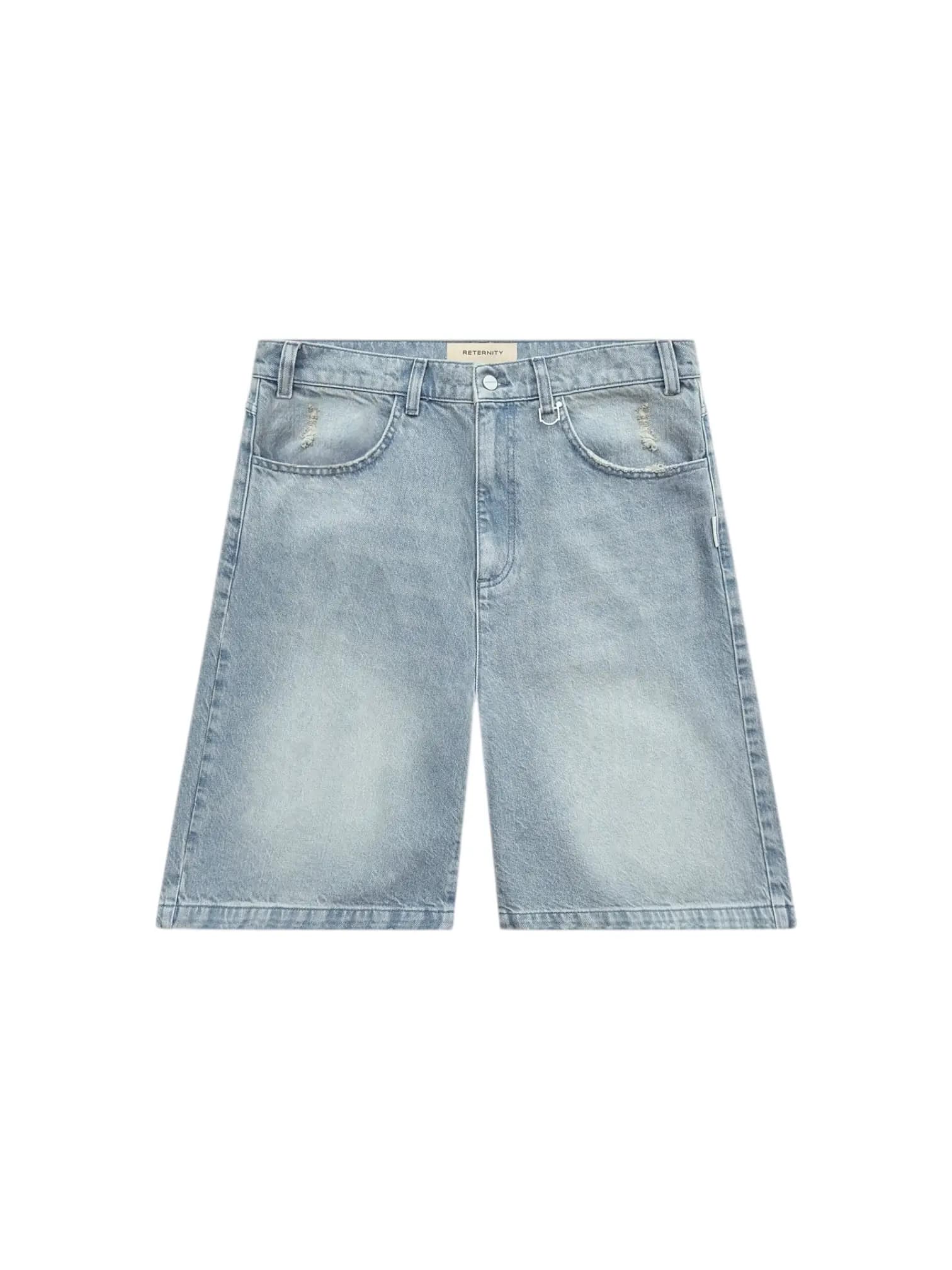 RETERNITY Reternity Essentials jorts pantaloni corti di jeans con vestibilita ampia - Light blue - 7