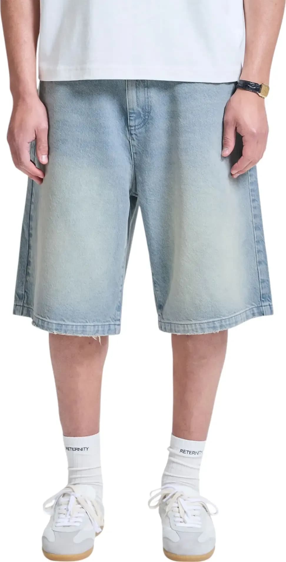 RETERNITY Reternity Essentials jorts pantaloni corti di jeans con vestibilita ampia - Light blue - 2