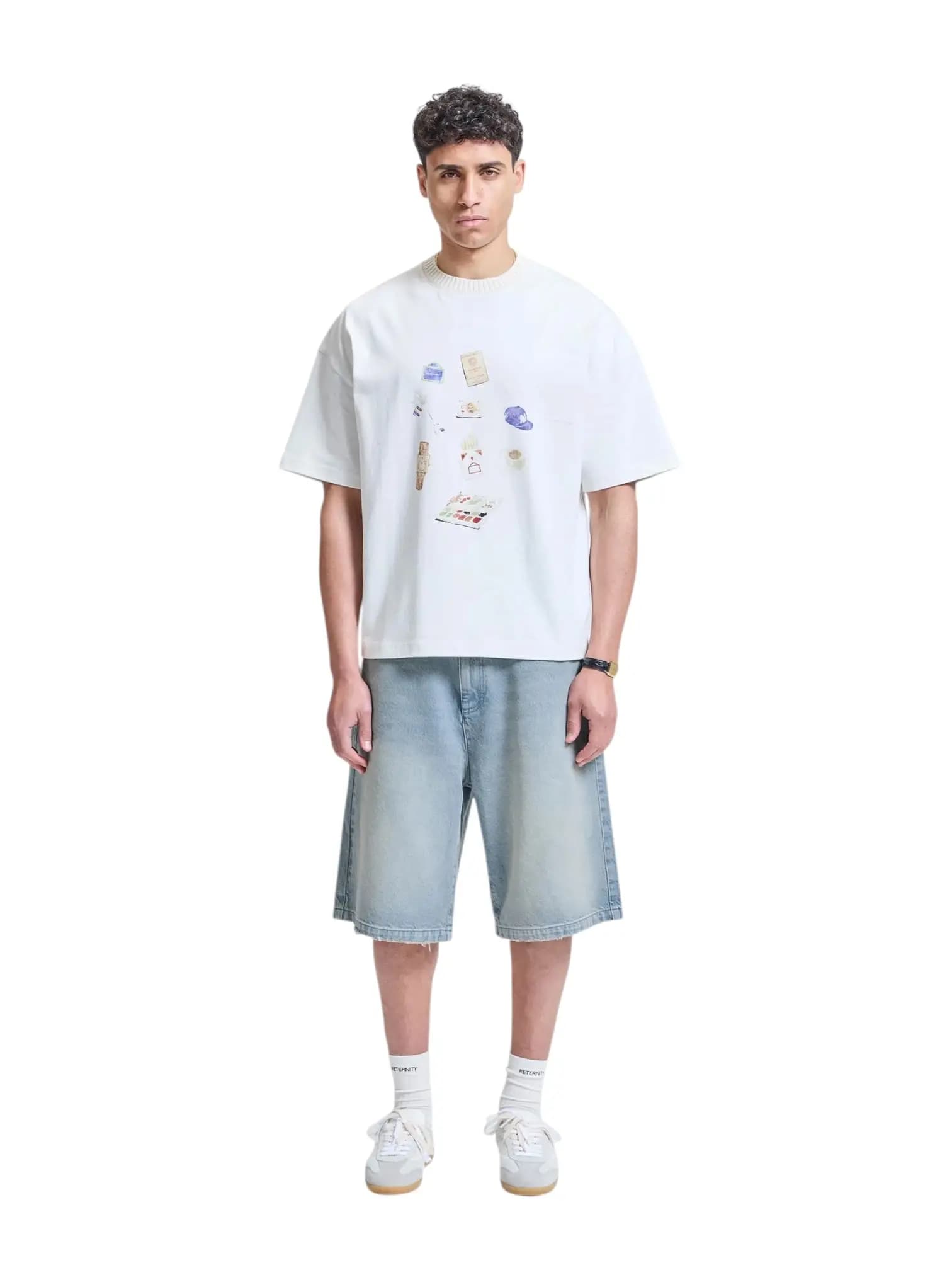 RETERNITY Reternity Essentials jorts pantaloni corti di jeans con vestibilita ampia - Light blue - 6