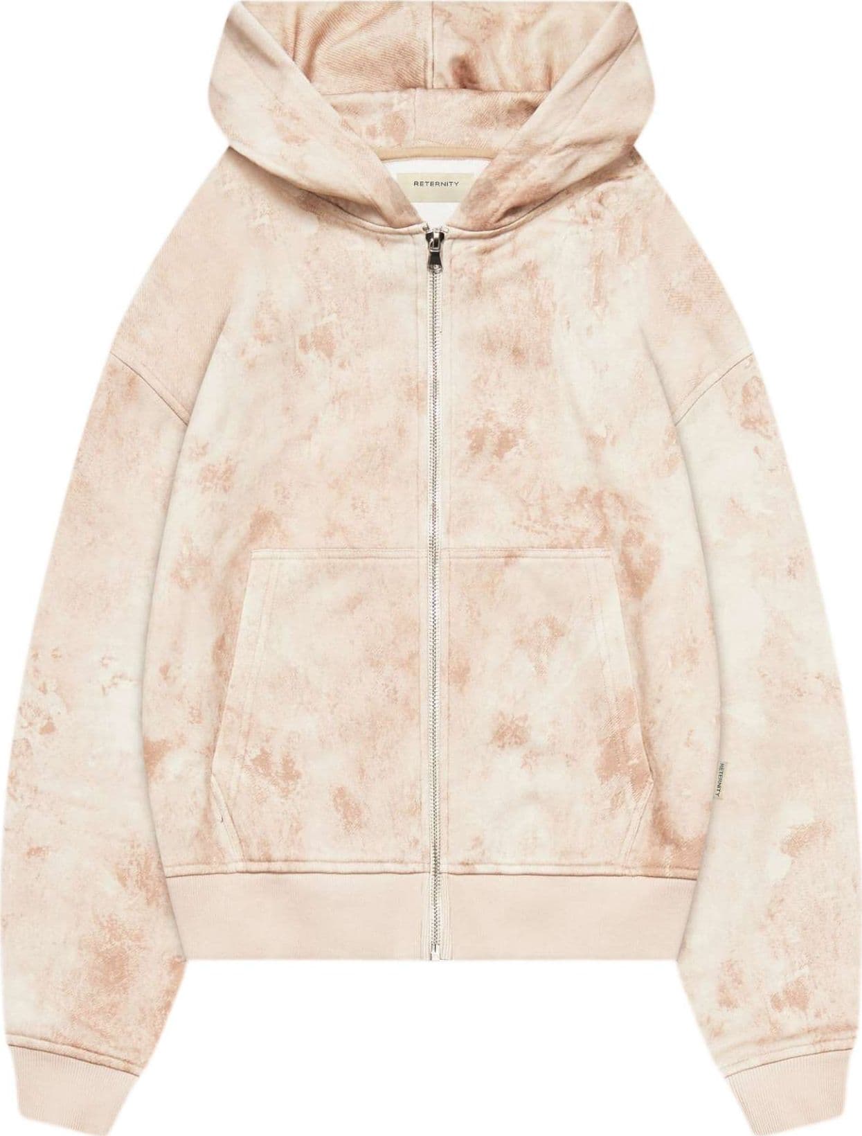 RETERNITY Reternity Deliria Zip Hoodie felpa con cappuccio e zip cropped fit - Sand - 8