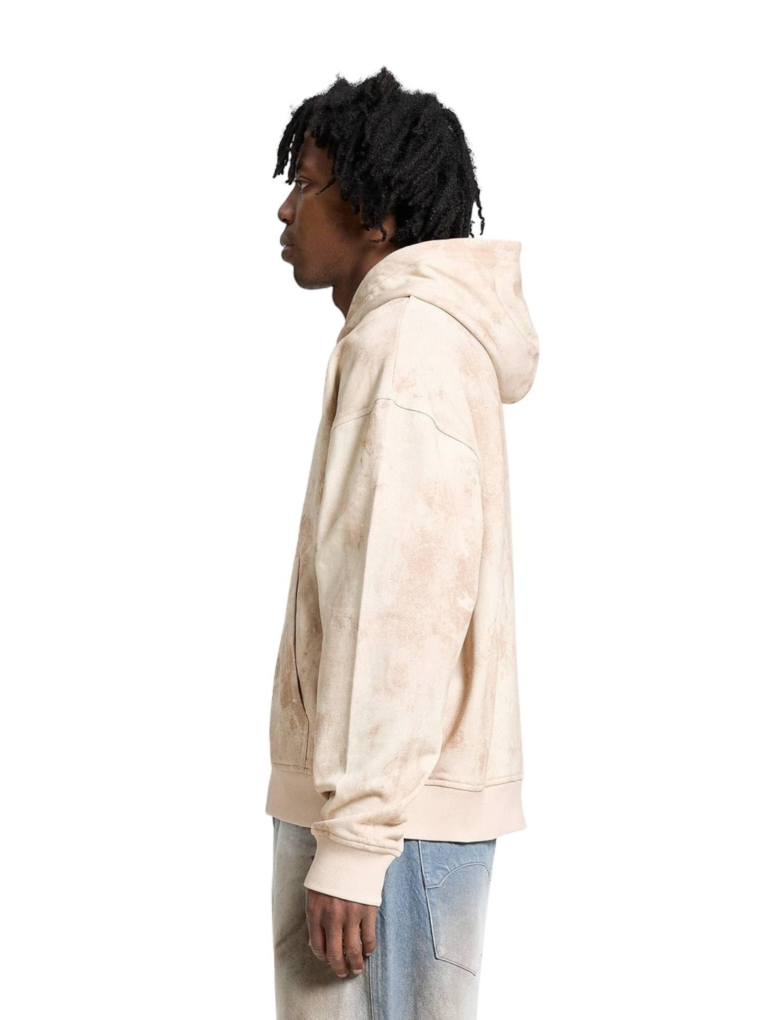 RETERNITY Reternity Deliria Zip Hoodie felpa con cappuccio e zip cropped fit - Sand - 4