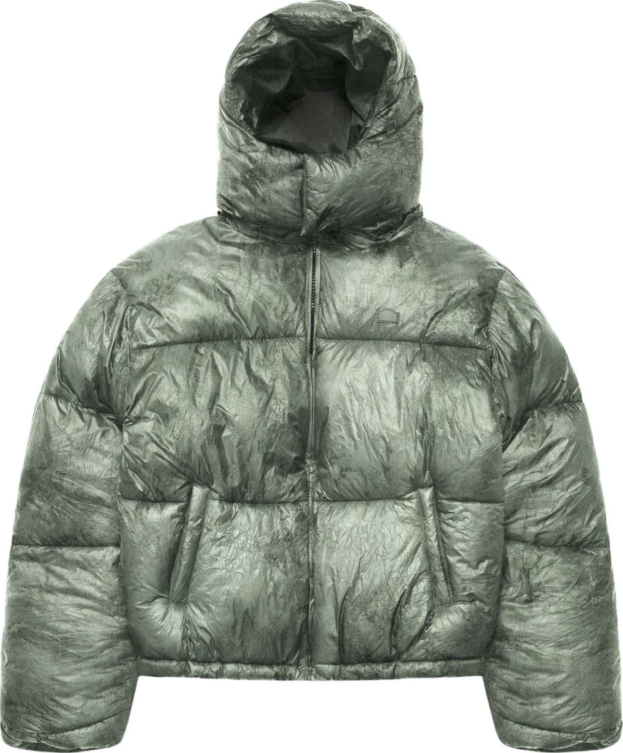 RETERNITY Reternity Wrinkled puffer jacket piumino invernale con cappuccio - Deliria green - 2