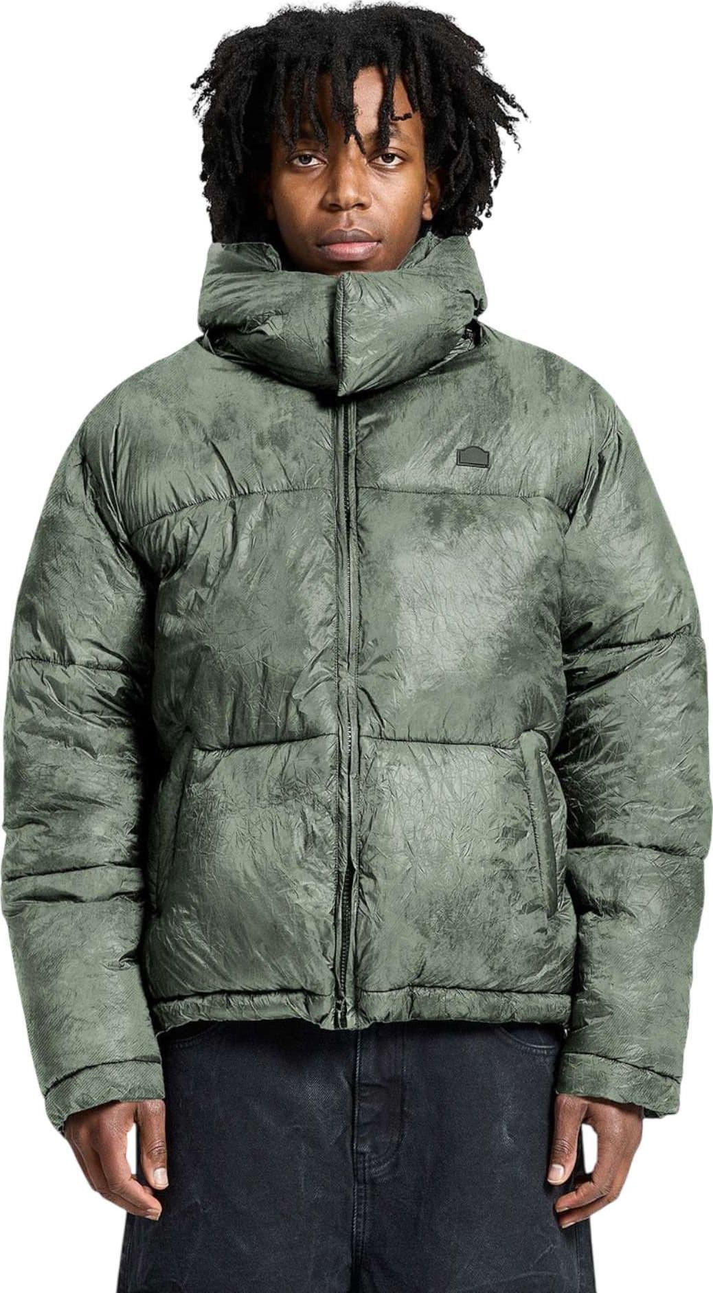 RETERNITY Reternity Wrinkled puffer jacket piumino invernale con cappuccio - Deliria green - 3