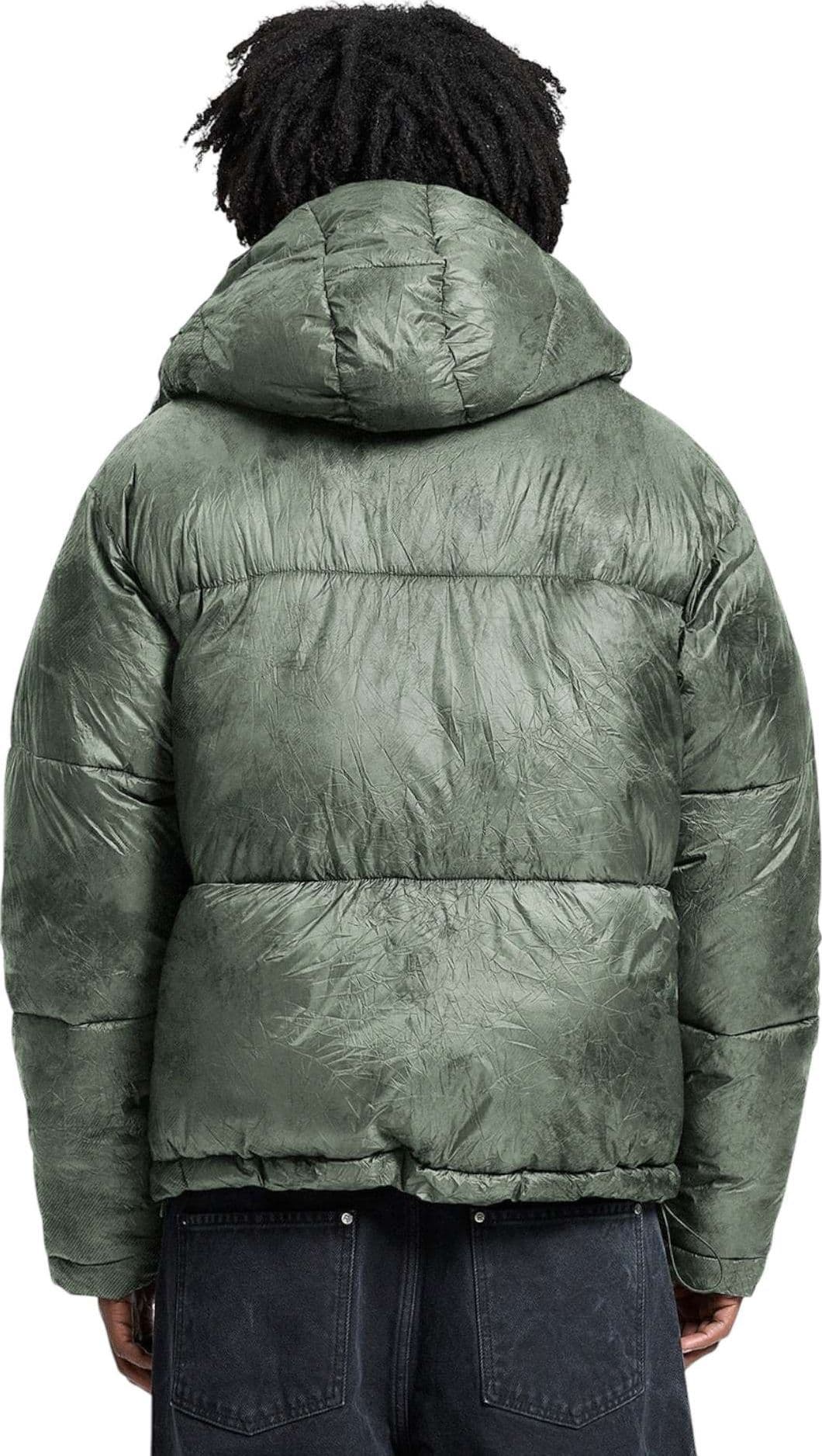 RETERNITY Reternity Wrinkled puffer jacket piumino invernale con cappuccio - Deliria green - 5