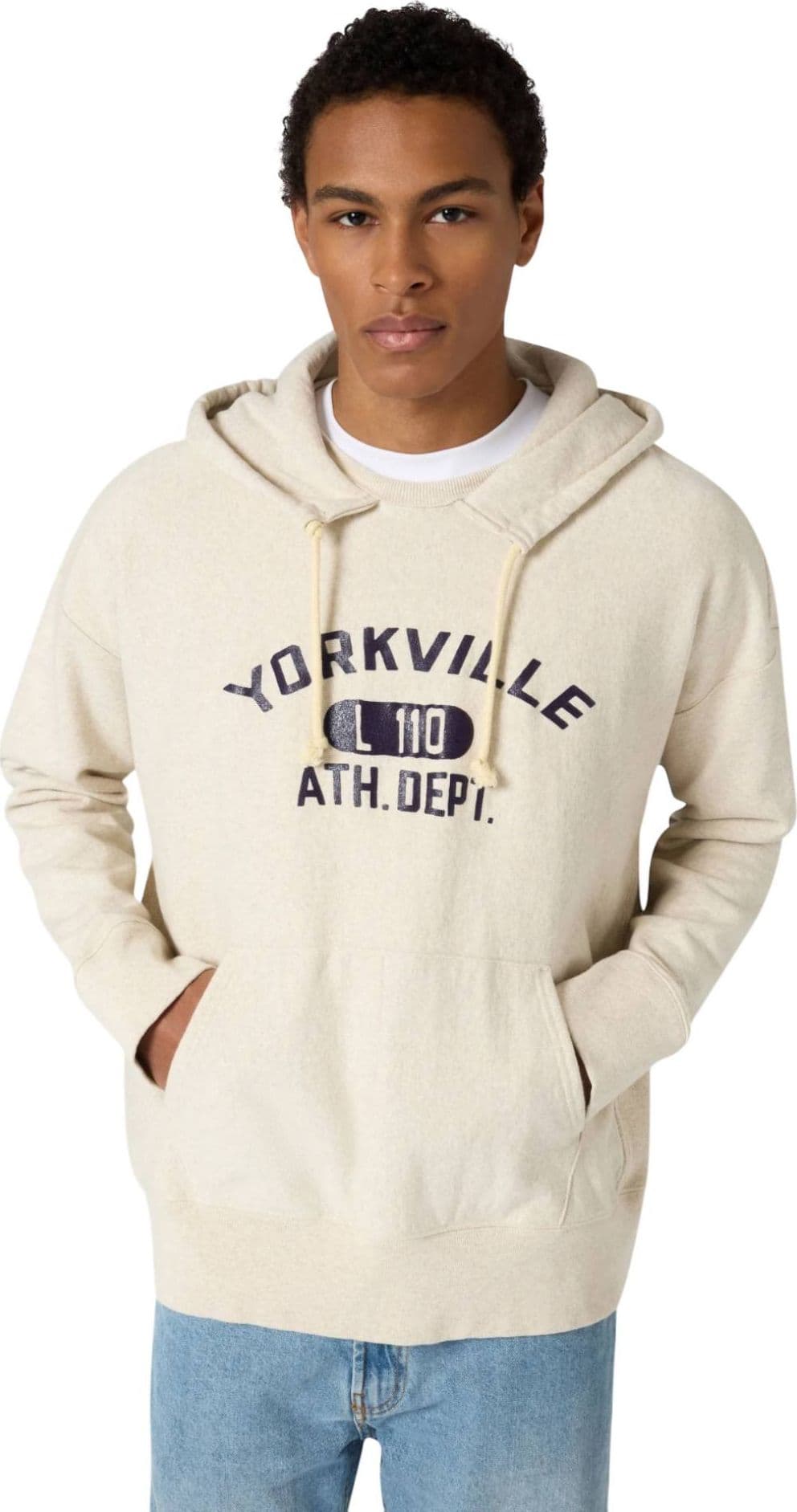 CHAMPION ARCHIVE Champion Archive Time Capsule Hooded Afterhood 2nd Patent 50’ felpa heritage collegiale con cappuccio - heather beige - 2