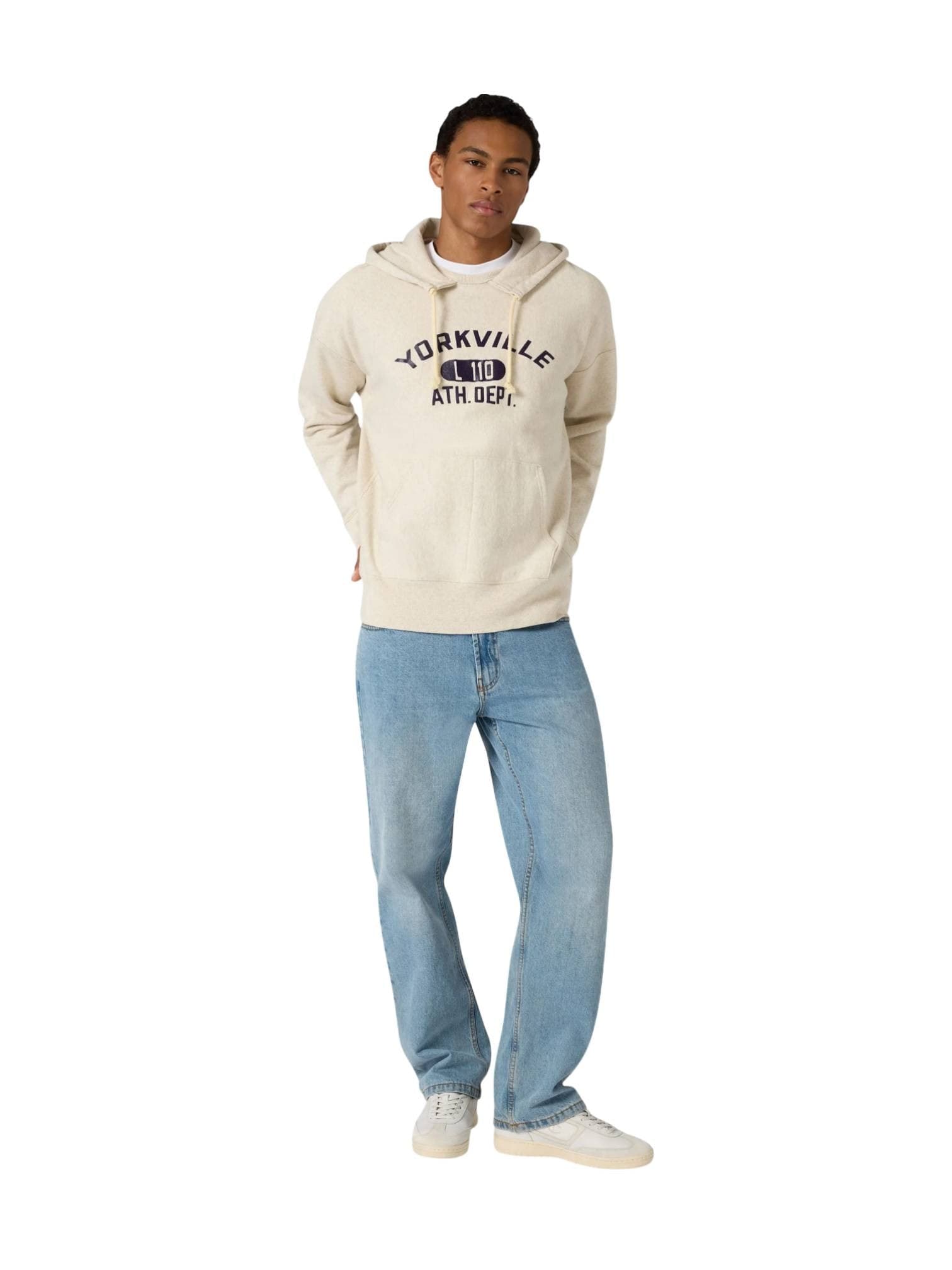 CHAMPION ARCHIVE Champion Archive Time Capsule Hooded Afterhood 2nd Patent 50’ felpa heritage collegiale con cappuccio - heather beige - 5