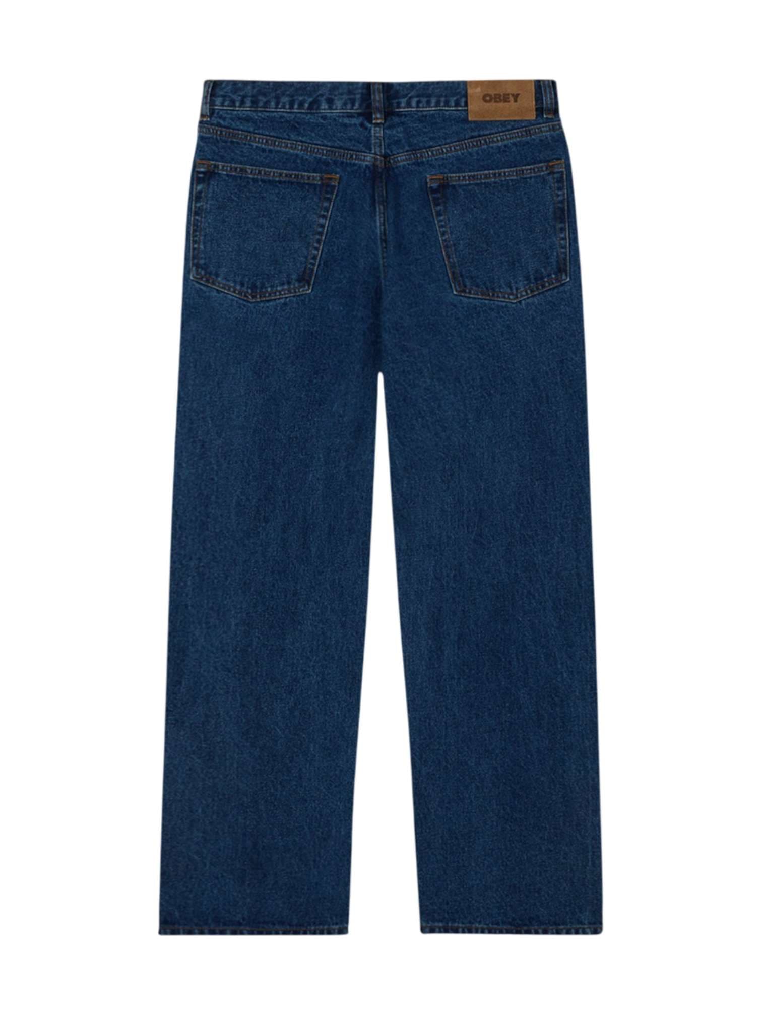 OBEY Obey Classic baggy denim pants jeans gamba larga - stone washed indigo - 3