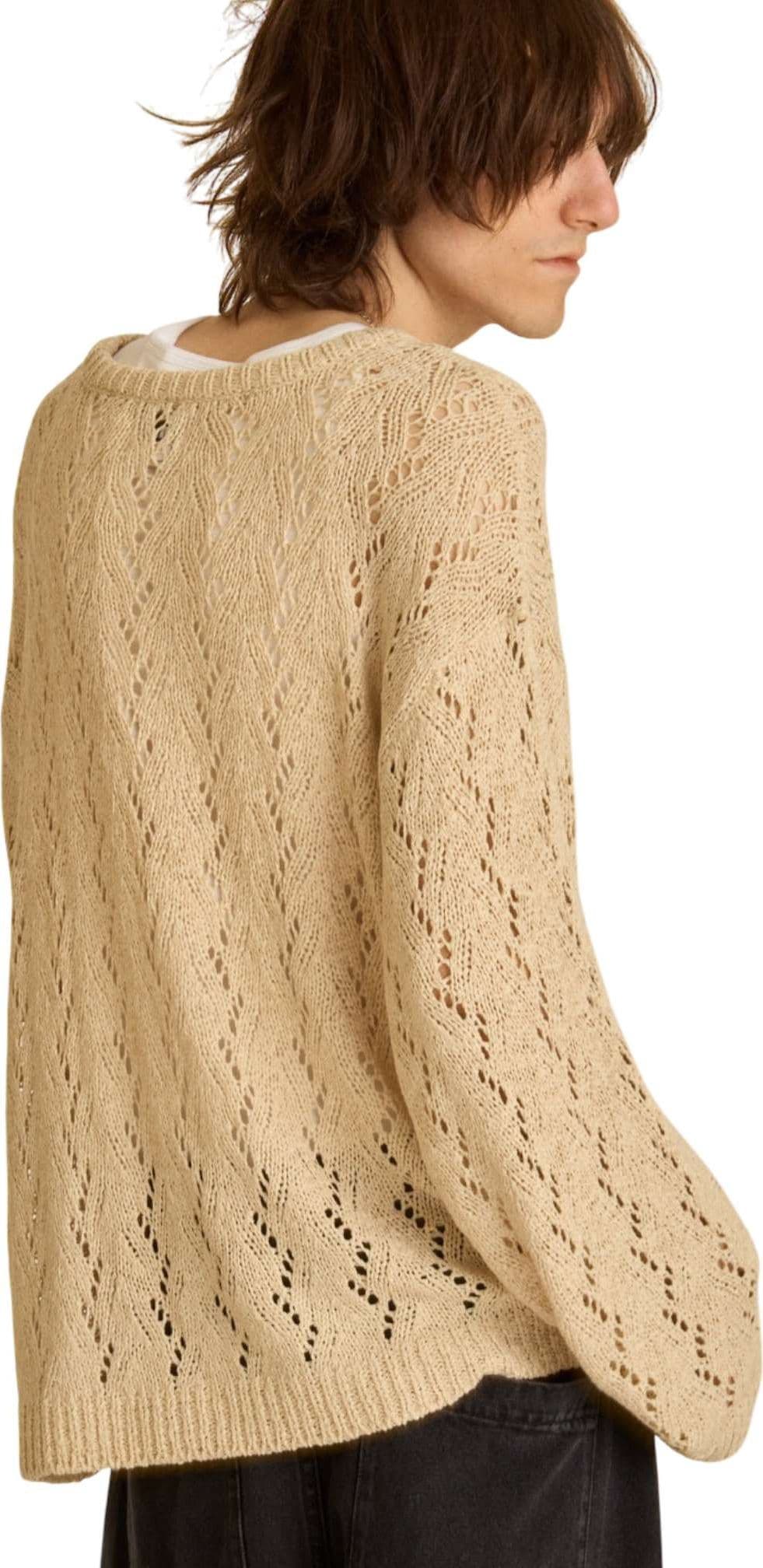 OBEY Obey Shimoda tape yarn sweater maglioncino in crochet leggero - natural - 4