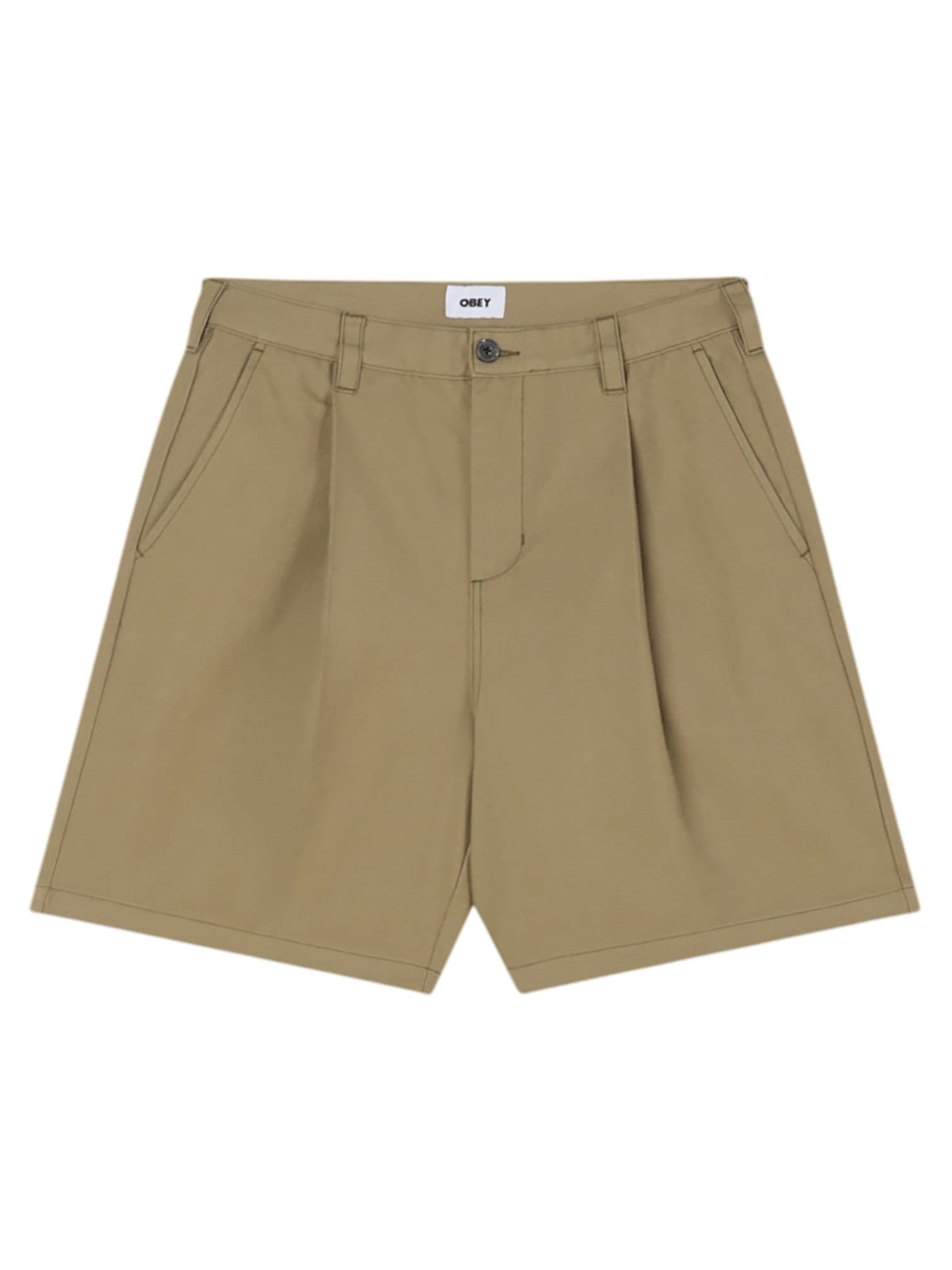 OBEY Obey Oliver pleated shorts sartoriali gamba larga - mermaid - 4