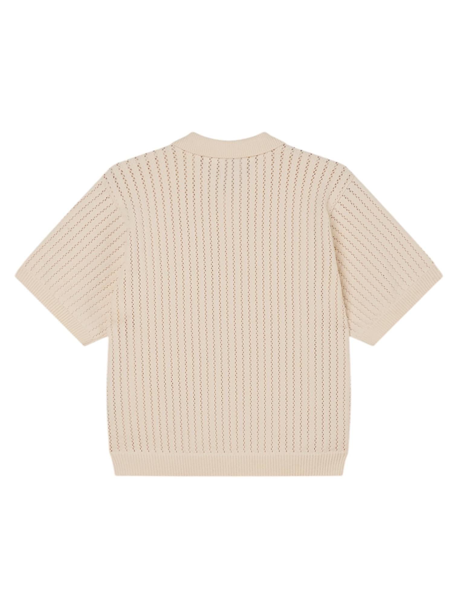 OBEY Obey Dez sweater shirt cardigan maniche corte con colletto - umbleached - 2