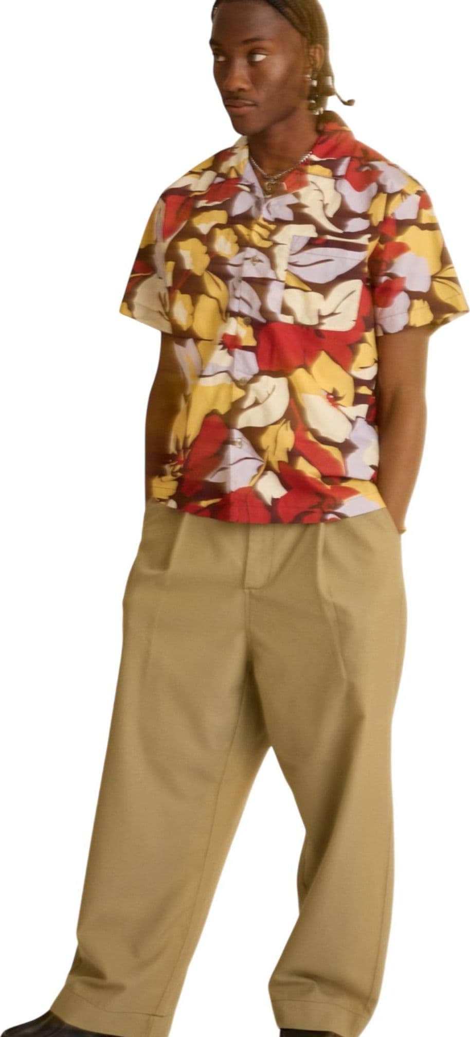 OBEY Obey Maxwell cuban shirt camicia hawaiana maniche corte - chocolate multi - 3