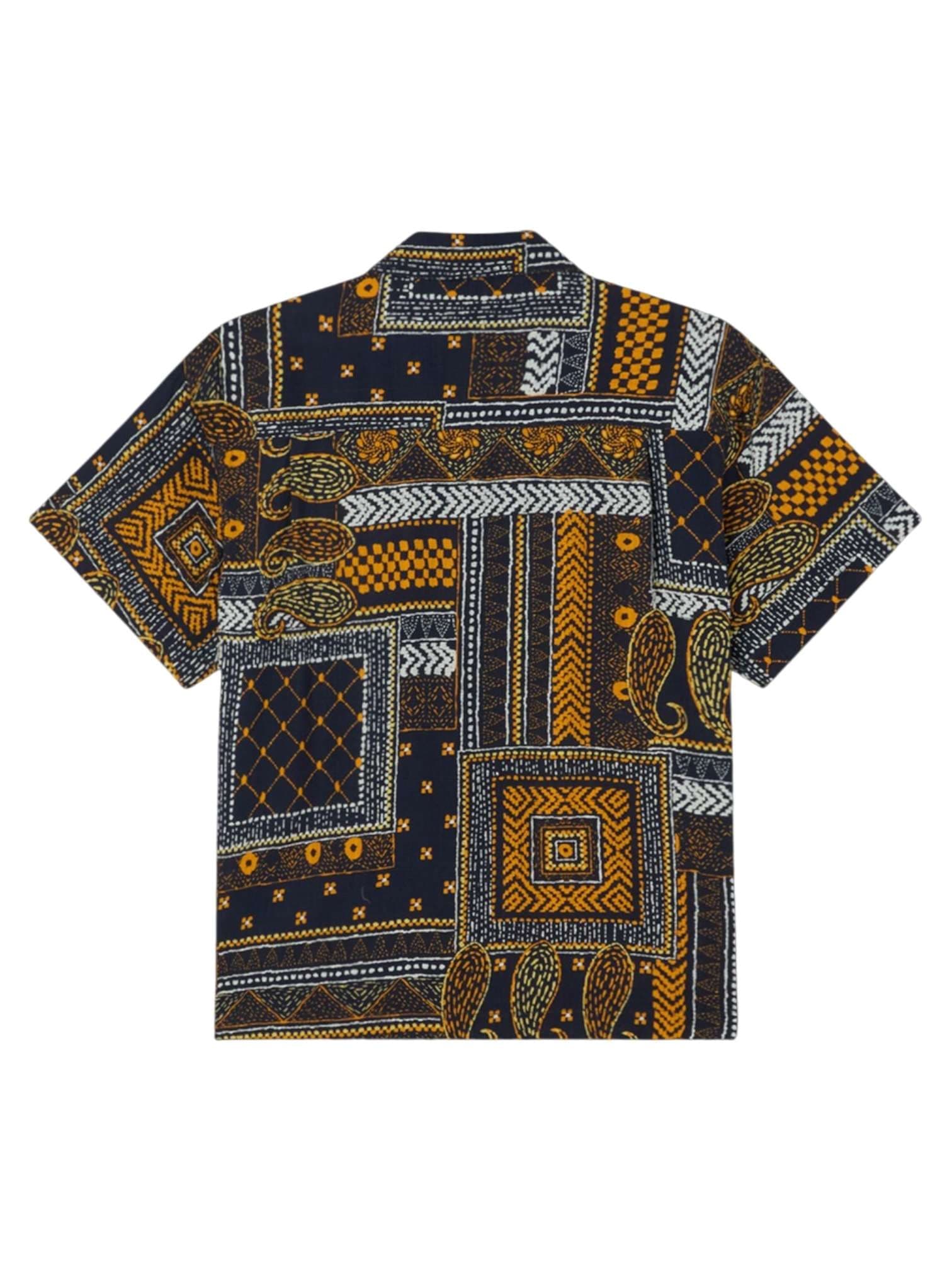 OBEY Obey Archie cuban shirt camicia maniche corte - navy multi - 2
