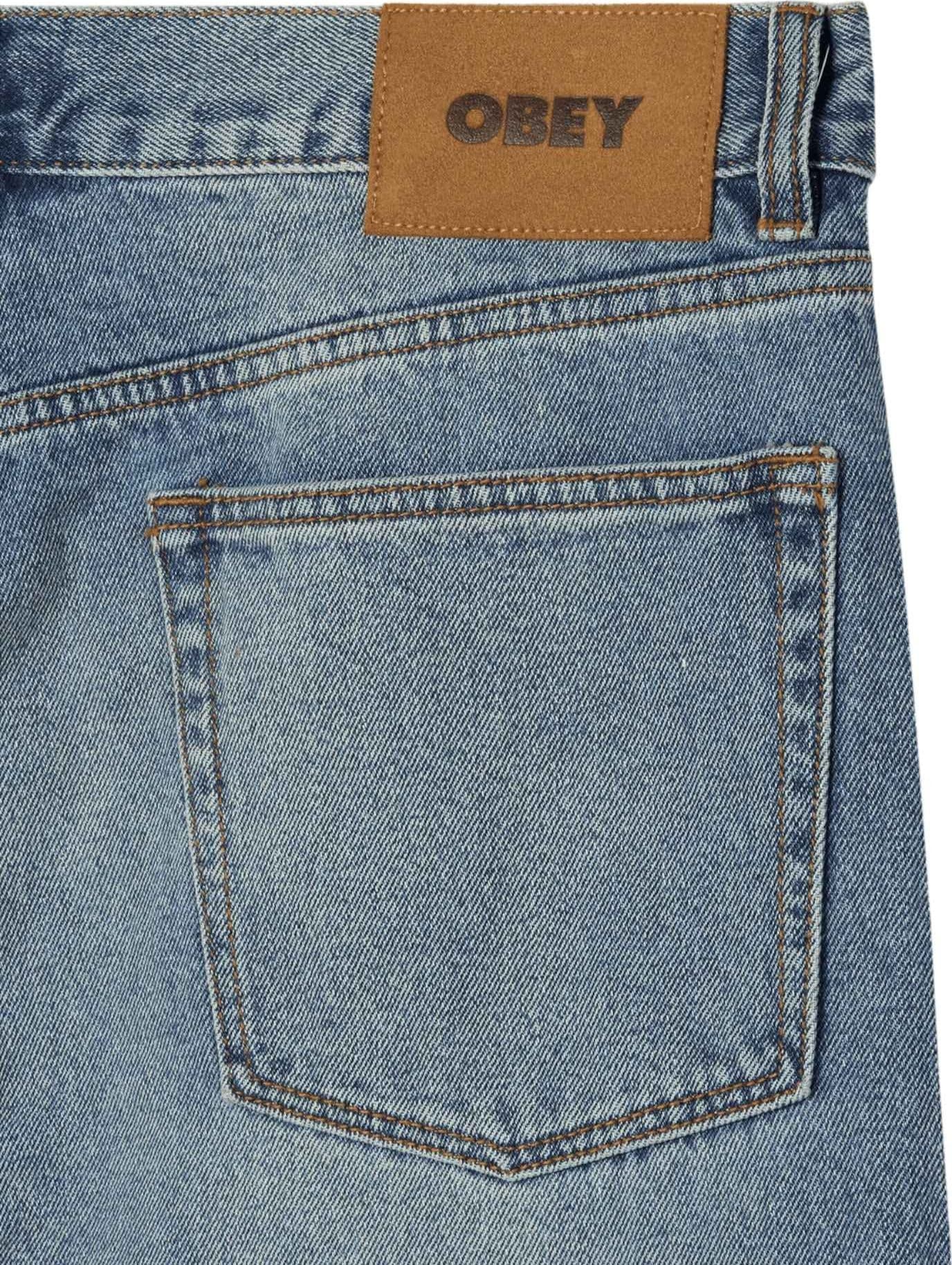 OBEY Obey Classic baggy vintage denim pants jeans con gamba larga - heavy vintage light - 3
