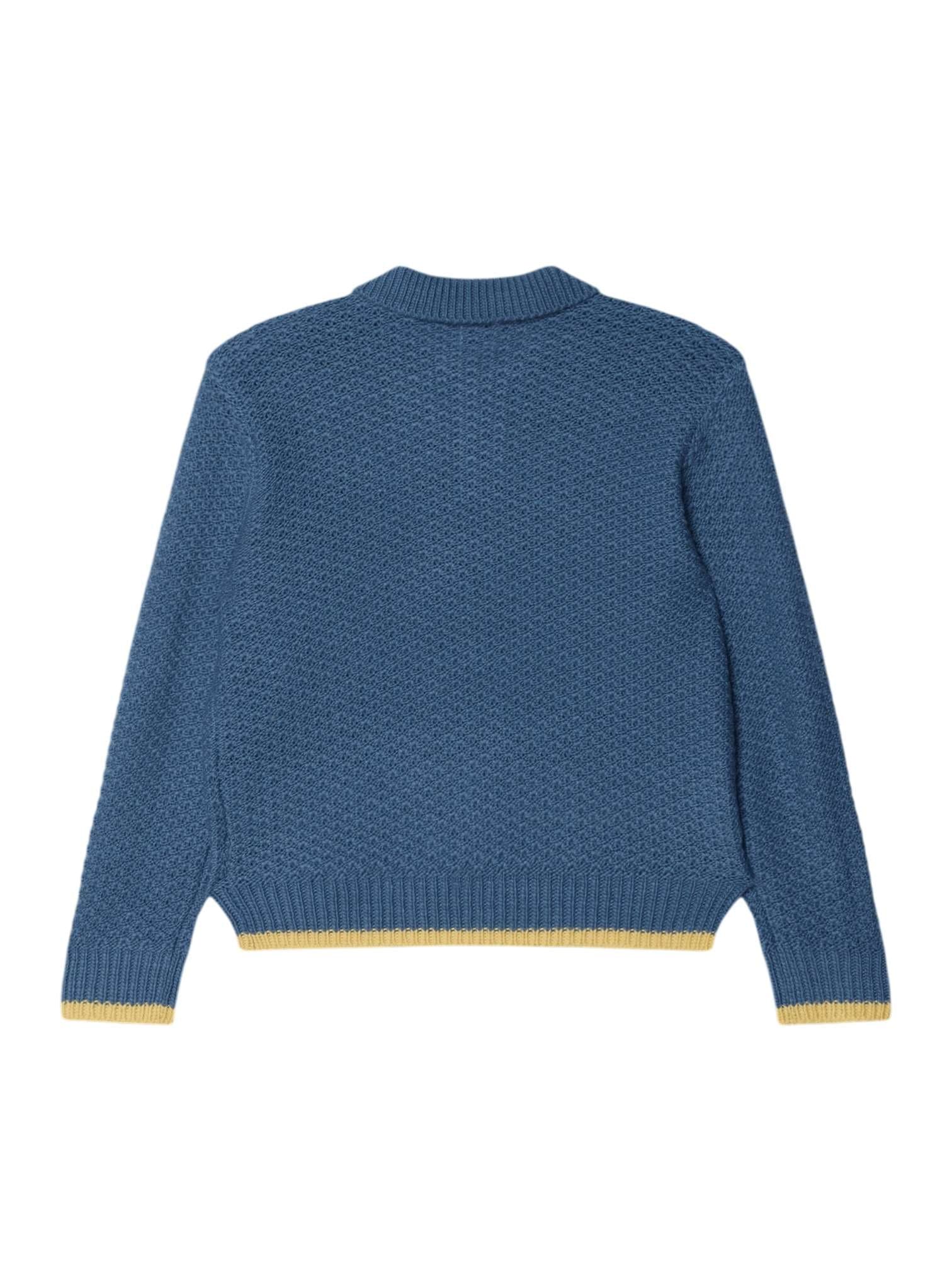 OBEY Obey Loreto Polo knit sweater maglioncino in lana con colletto - Captains blue multi - 2