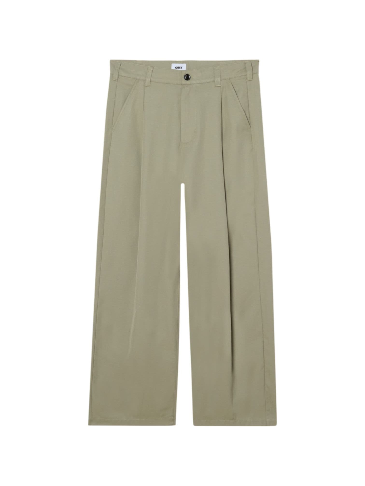 OBEY Obey Otis pleated pants pantaloni sartoriali gamba larga - dried sage - 6