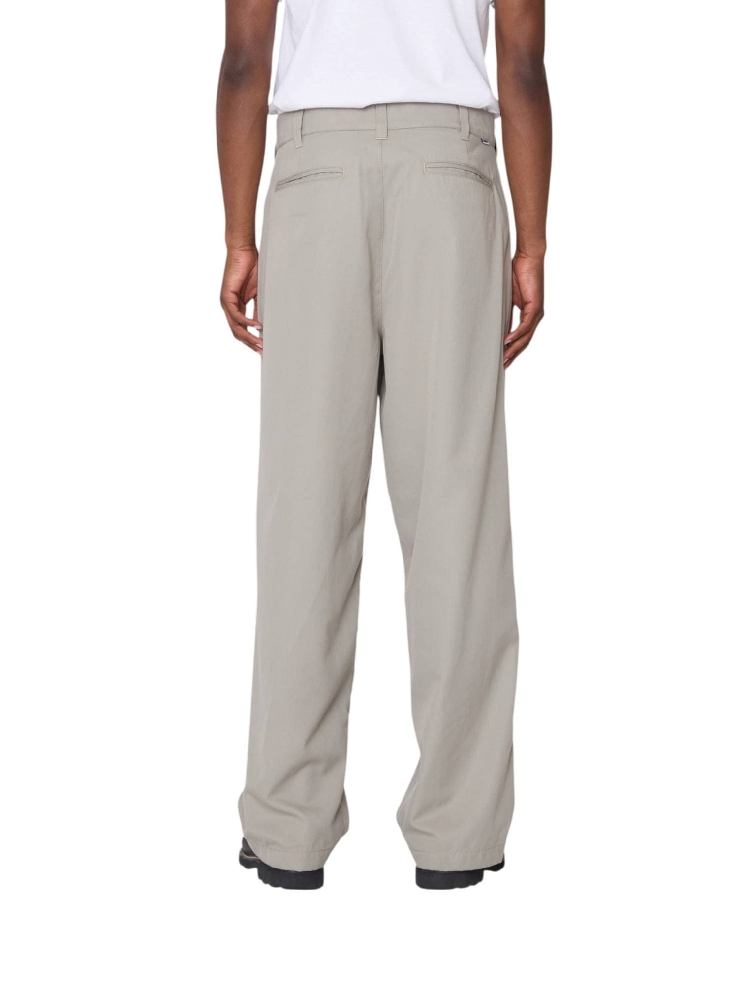 OBEY Obey Otis pleated pants pantaloni sartoriali gamba larga - dried sage - 3