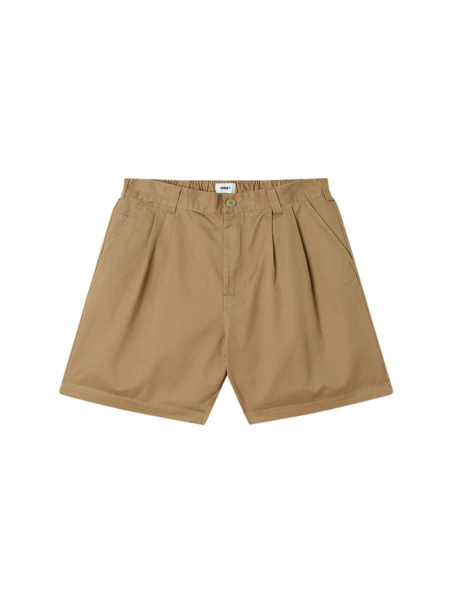 OBEY Obey Foster pleated shorts pantaloncini corti sartoriali in cotone gamba larga - mermaid - 7
