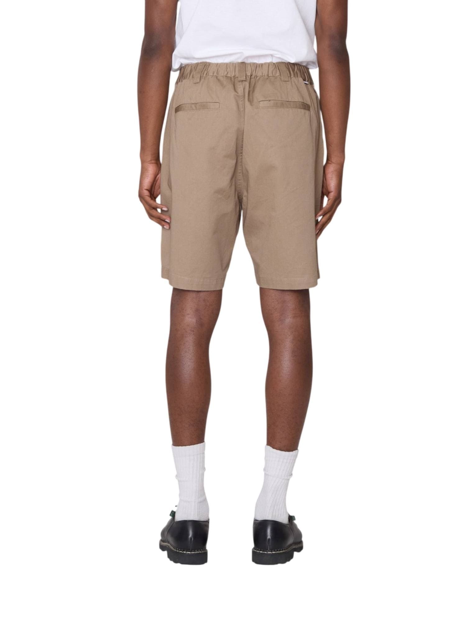 OBEY Obey Foster pleated shorts pantaloncini corti sartoriali in cotone gamba larga - mermaid - 6