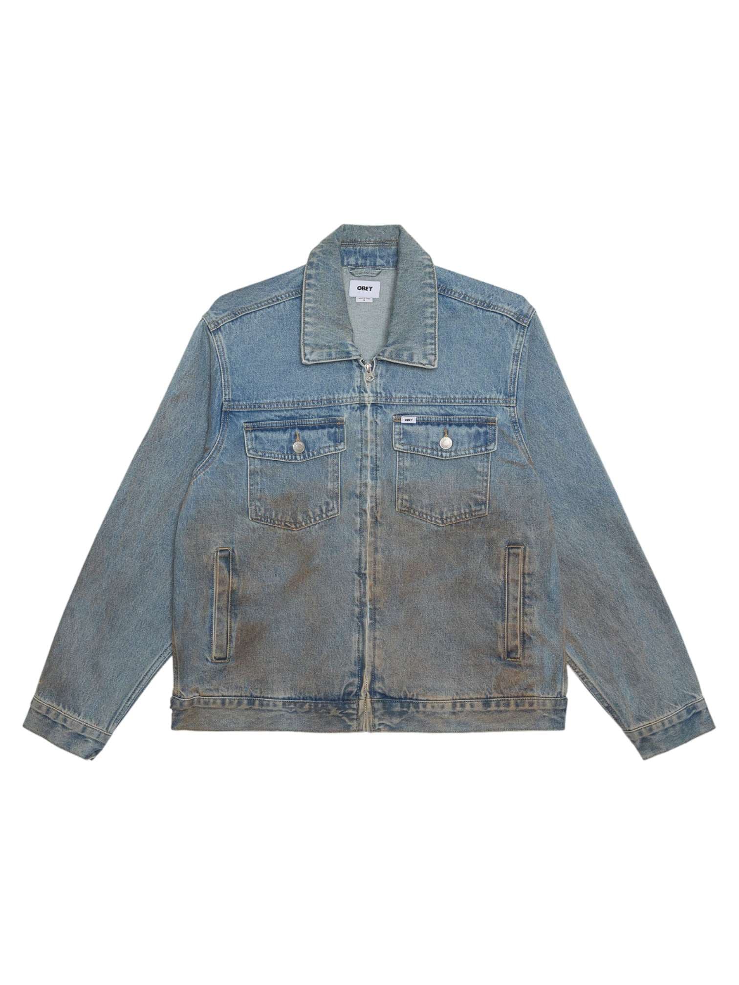 OBEY Obey Base Trucker Jacket giacca in denim leggera con effetto vintage - heavy vintage light - 6