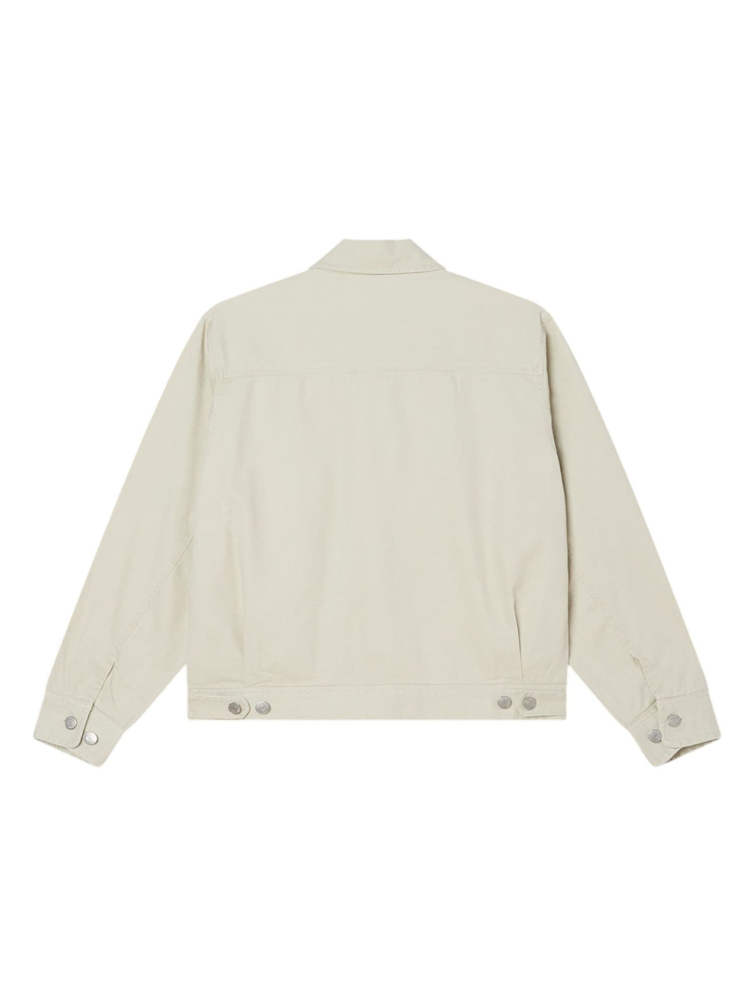 OBEY Obey Walter work Jacket giacca in canvas leggera con colletto e zip - silver bitch faded - 2