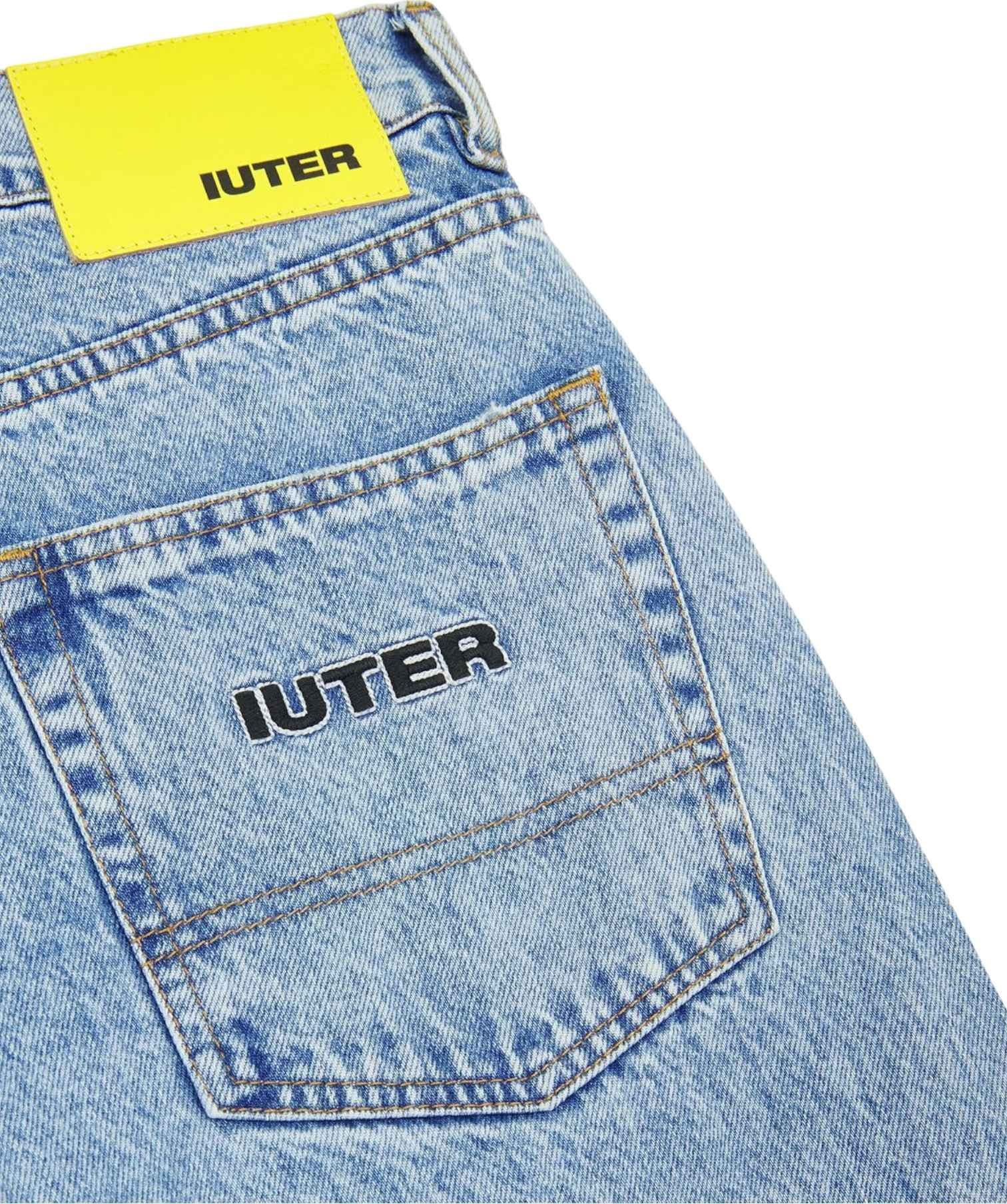 IUTER Iuter Discovery Loose denim pants jeans gamba dritta con grafiche laser - medium blue - 3