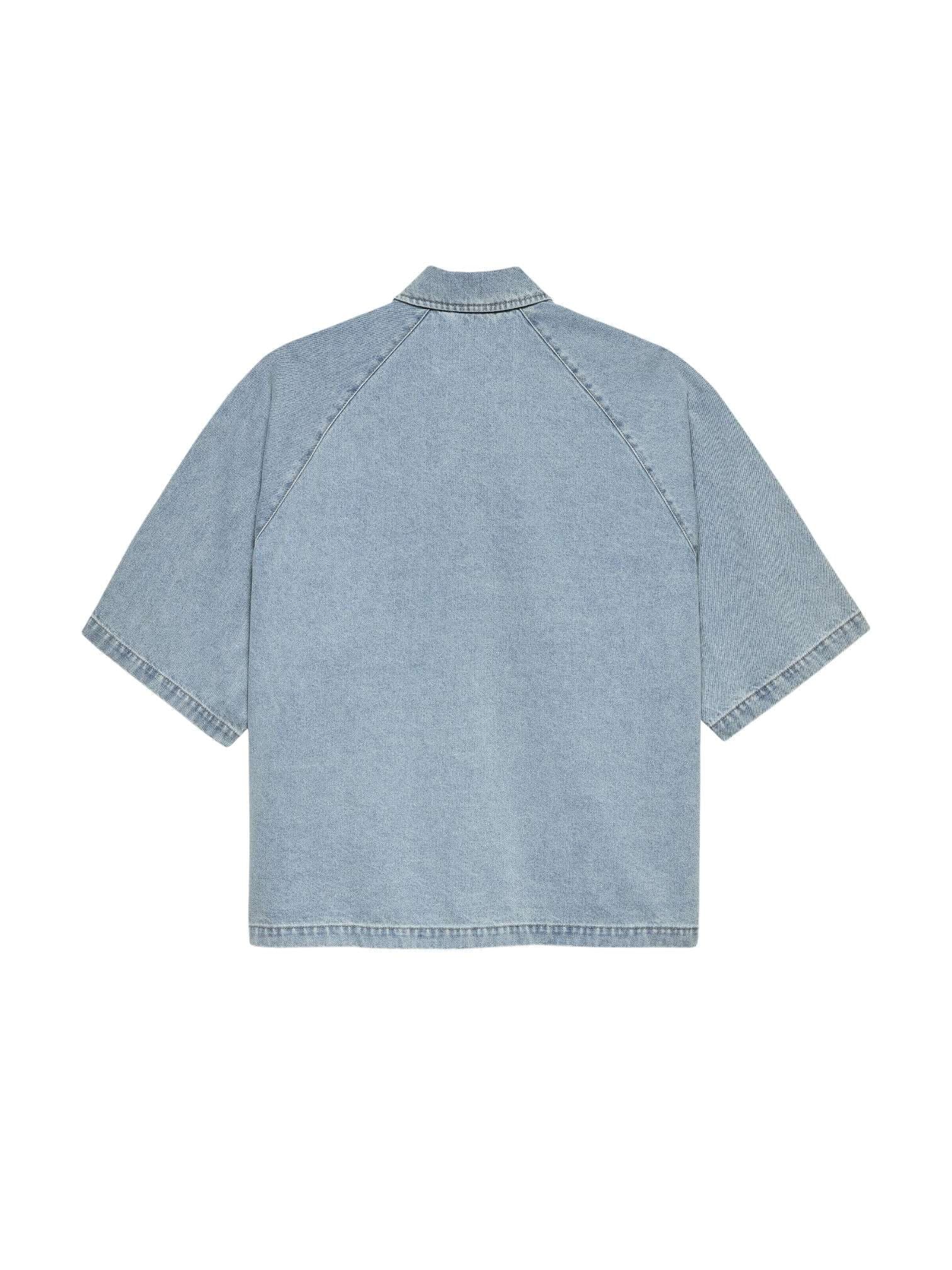 NEW AMSTERDAM SURF ASSOCIATION New Amsterdam surf Association Lyocell short sleeves shirt camicia boxy maniche corte - light blue - 2