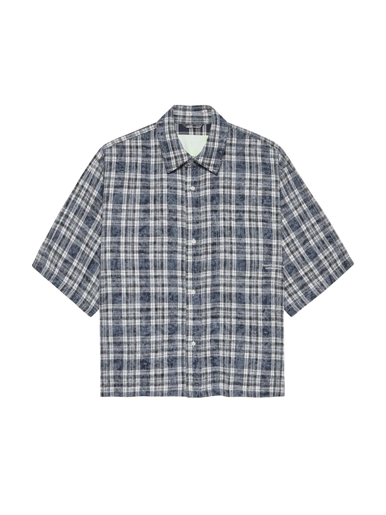 NEW AMSTERDAM SURF ASSOCIATION New Amsterdam surf Association Wijk short sleeves check shirt camicia a quadri boxy fit maniche corte - bleached check - 8