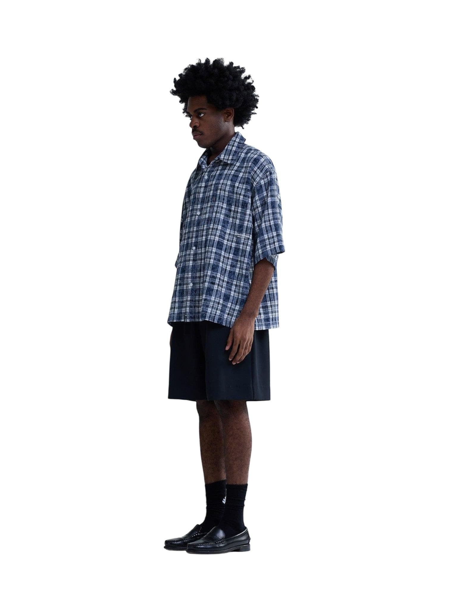 NEW AMSTERDAM SURF ASSOCIATION New Amsterdam surf Association Wijk short sleeves check shirt camicia a quadri boxy fit maniche corte - bleached check - 5