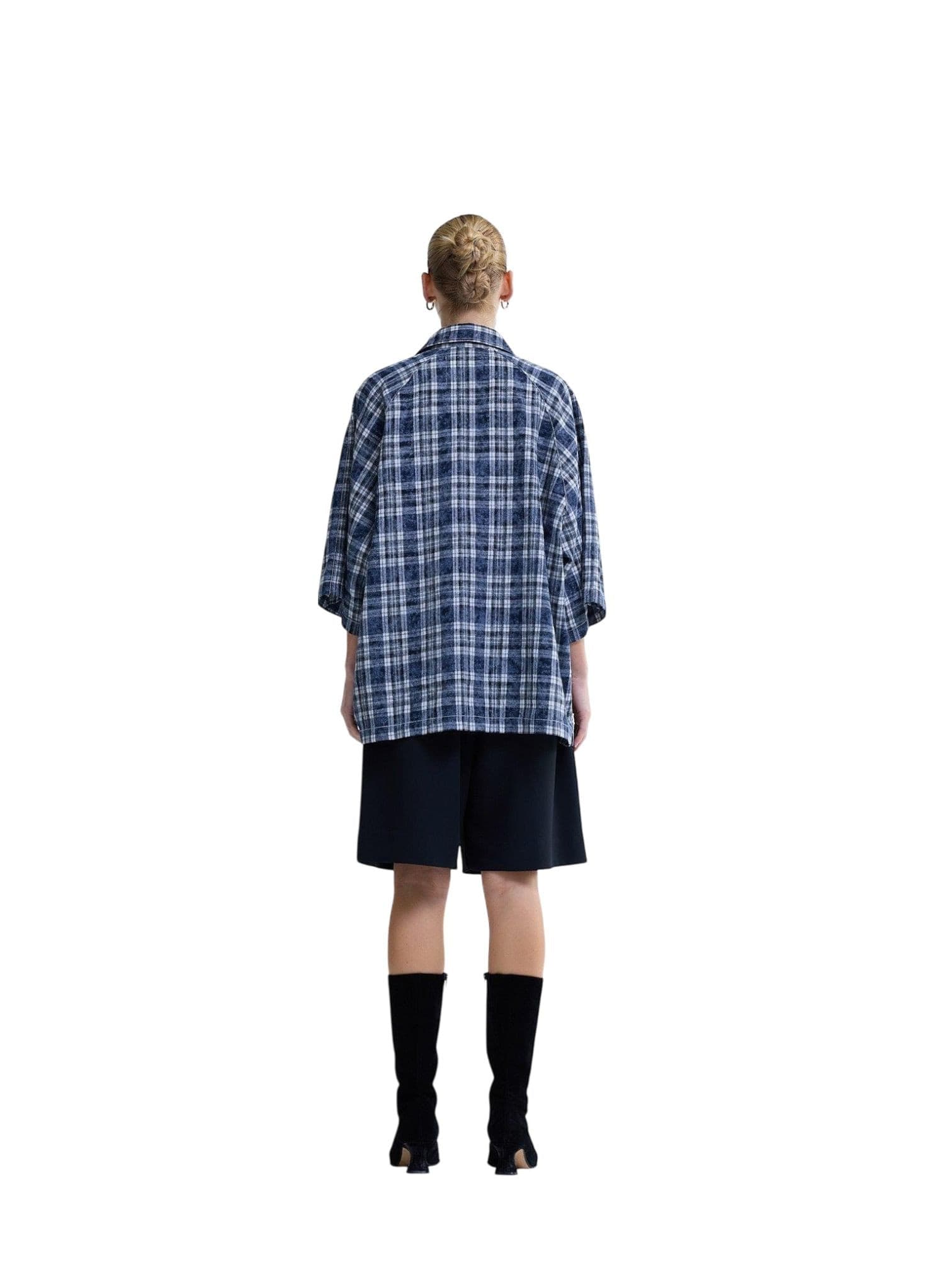 NEW AMSTERDAM SURF ASSOCIATION New Amsterdam surf Association Wijk short sleeves check shirt camicia a quadri boxy fit maniche corte - bleached check - 7