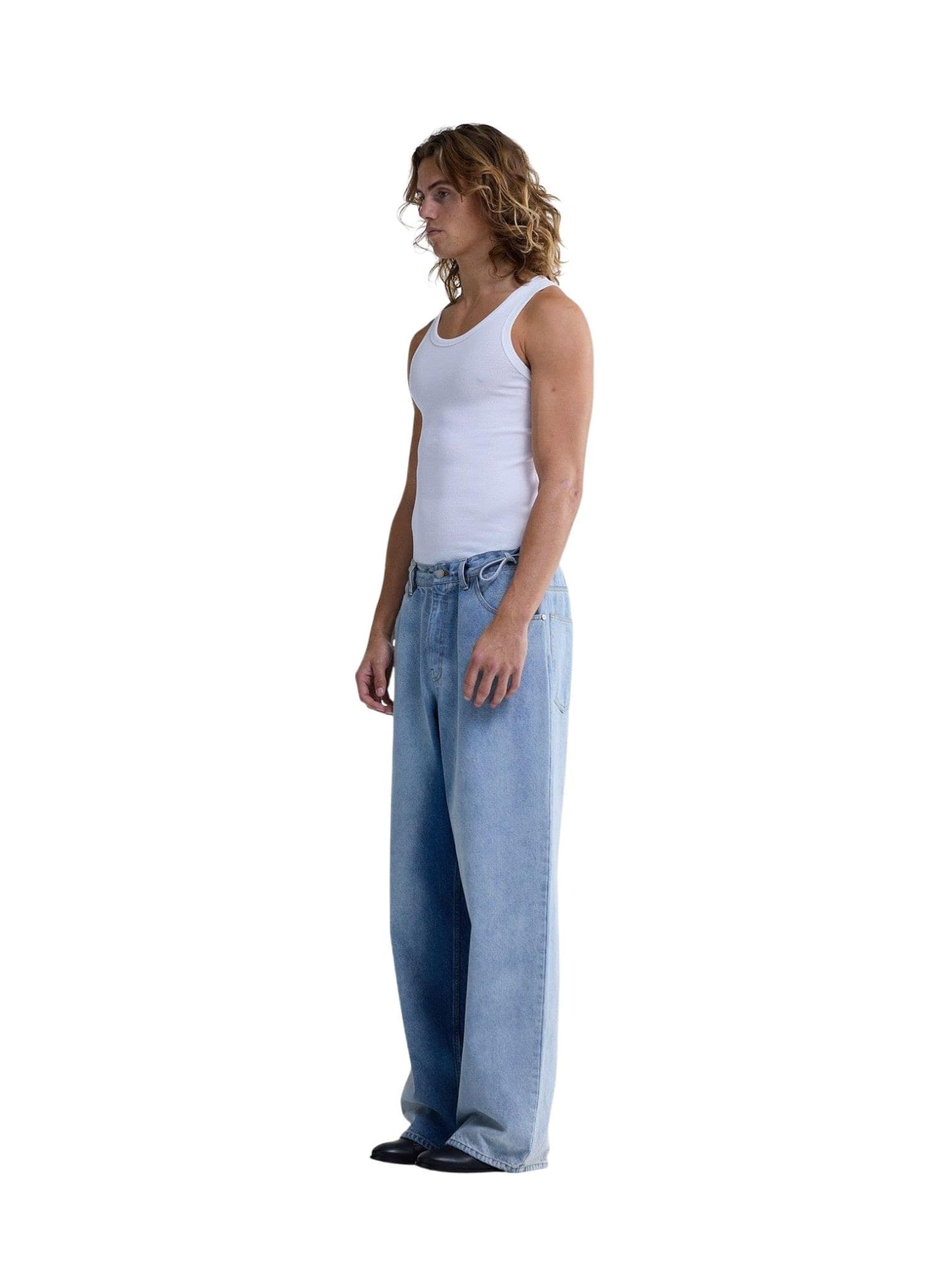 NEW AMSTERDAM SURF ASSOCIATION New Amsterdam surf Association 40A denim pants jeans gamba larga e dritta - light blue - 3