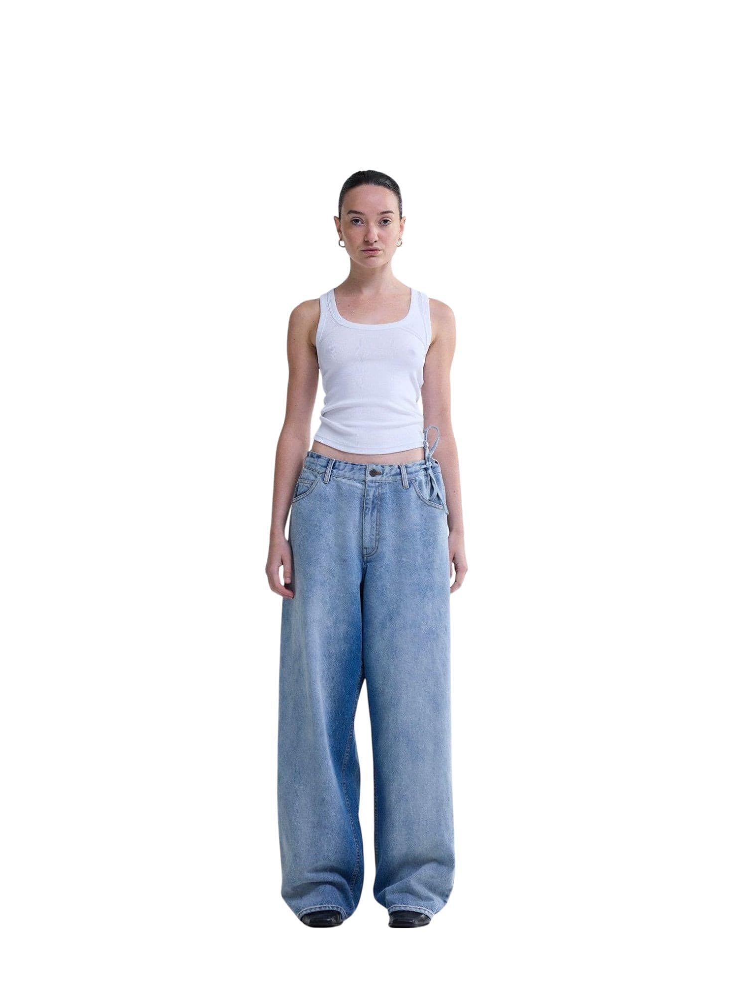 NEW AMSTERDAM SURF ASSOCIATION New Amsterdam surf Association 40A denim pants jeans gamba larga e dritta - light blue - 5