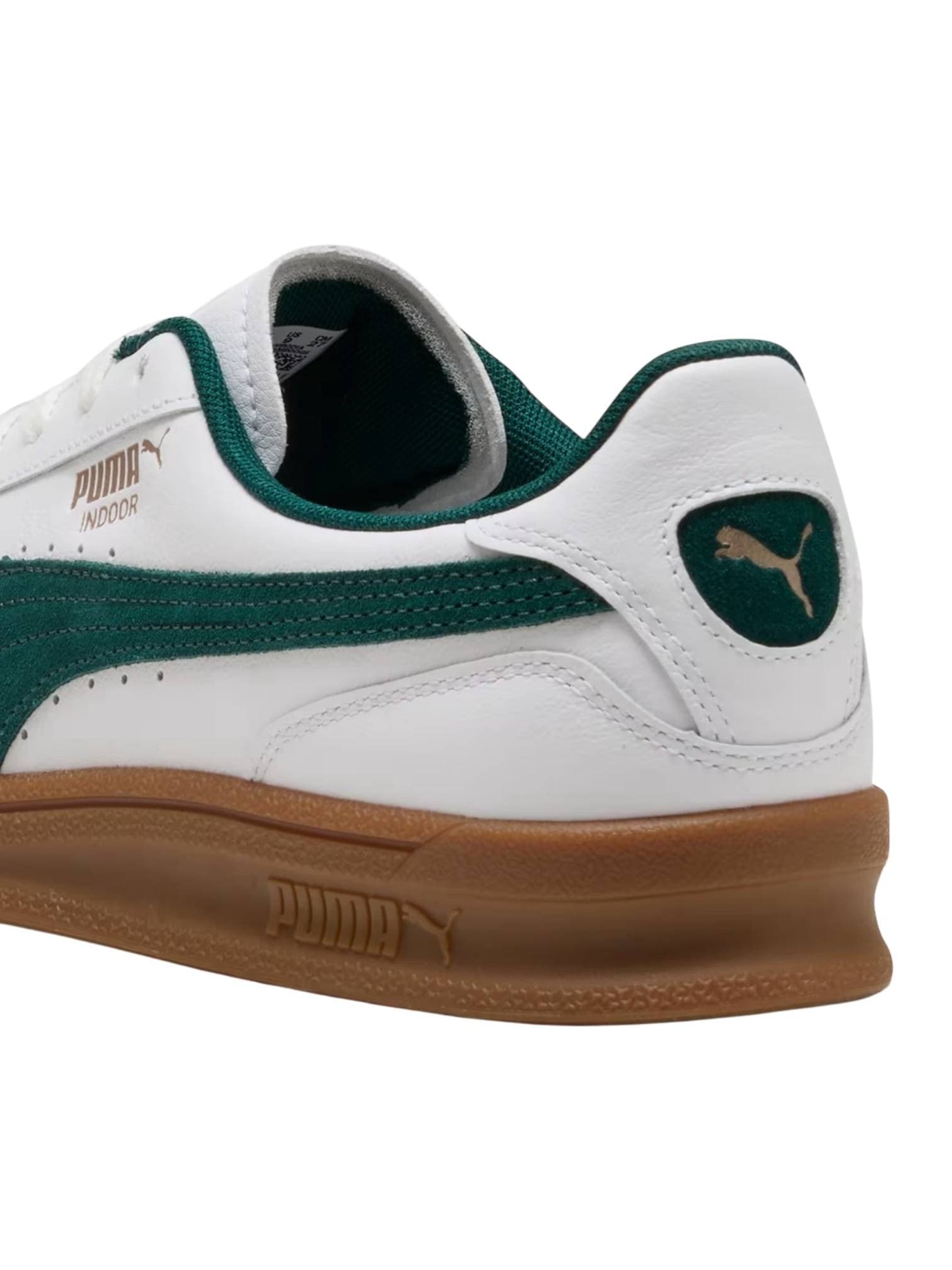 PUMA SPORTSTYLE Puma Indoor sneakers basse in pelle - White/Dark mirtle/gum - 3
