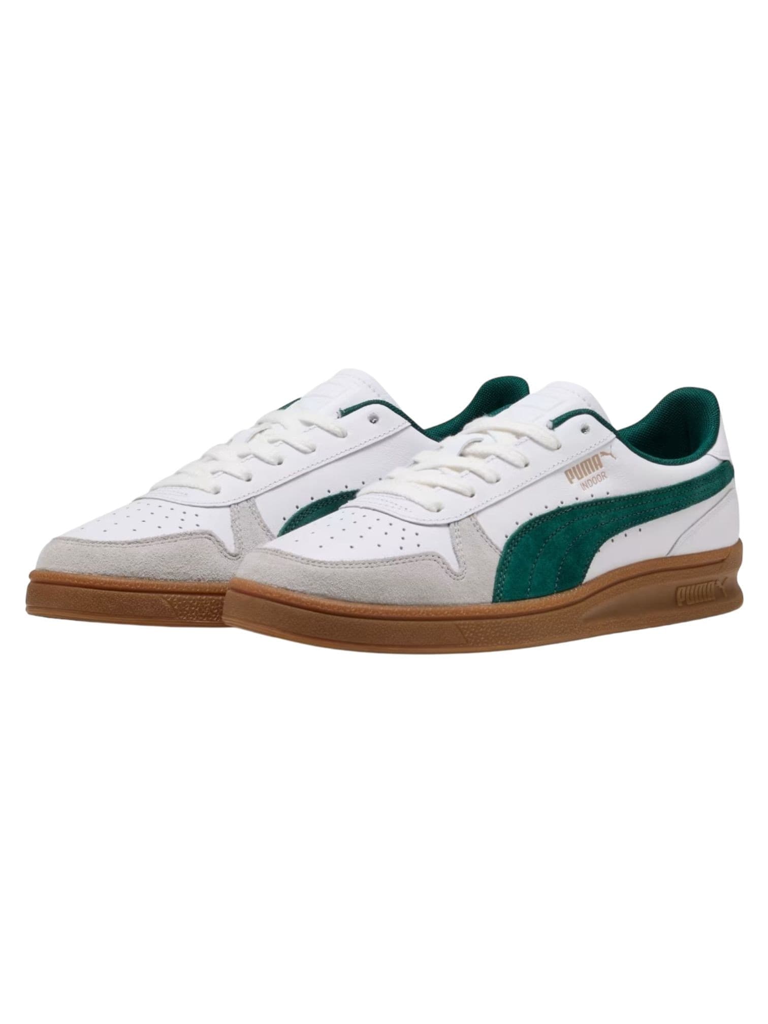 PUMA SPORTSTYLE Puma Indoor sneakers basse in pelle - White/Dark mirtle/gum - 6