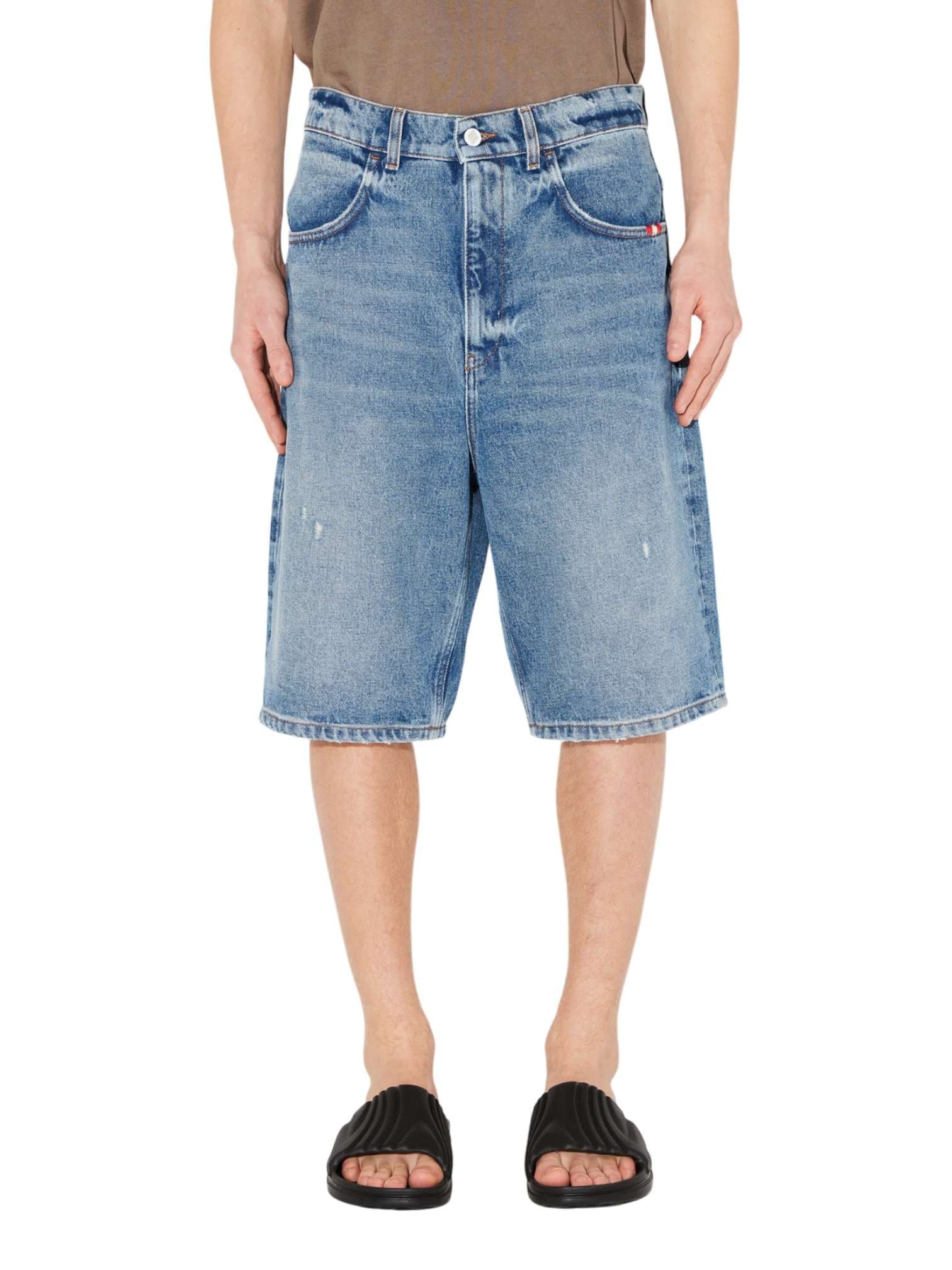 AMISH Amish Supplies Tommy denim shorts bermuda di jeans gamba larga - labrea denim - 3
