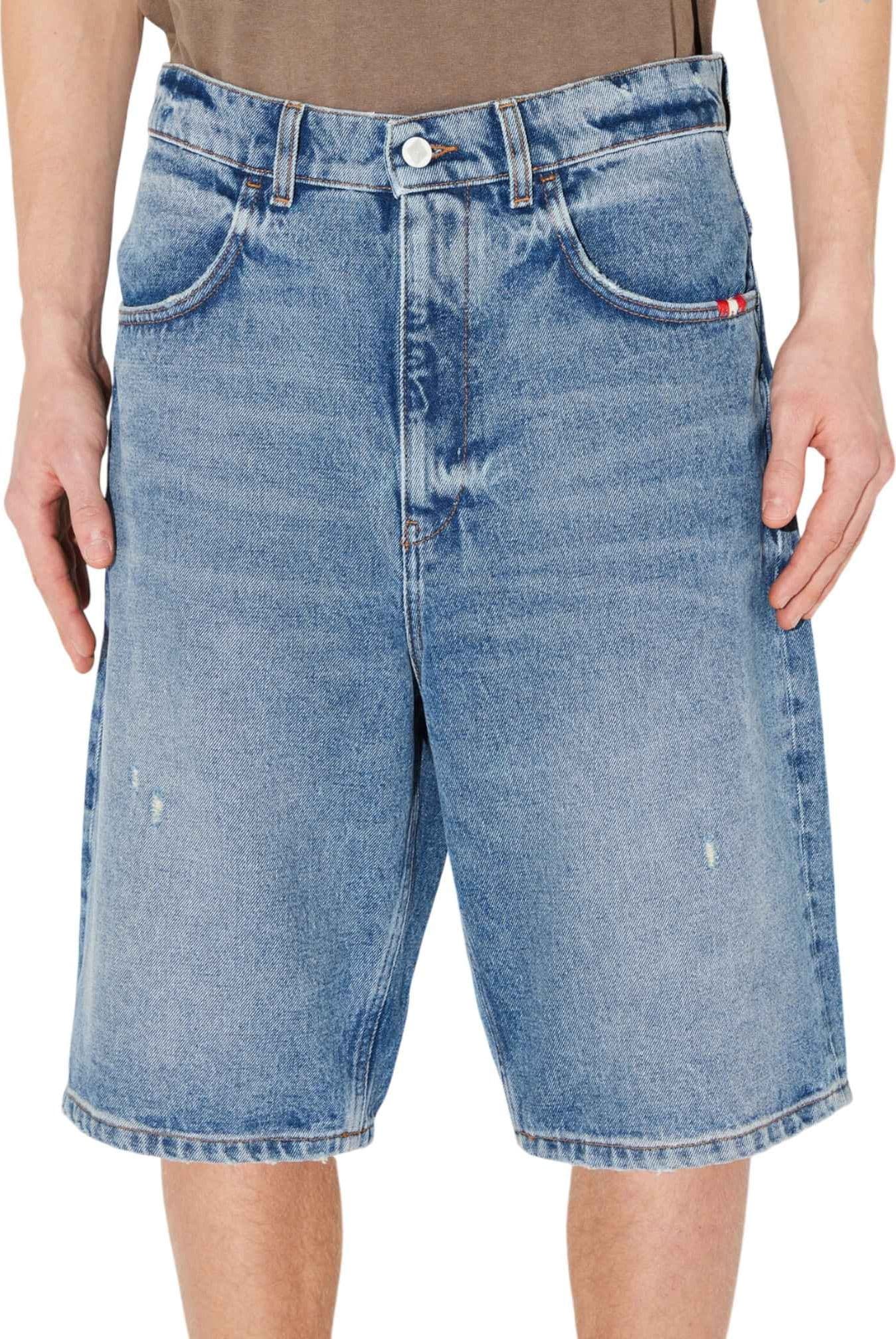 AMISH Amish Supplies Tommy denim shorts bermuda di jeans gamba larga - labrea denim - 6