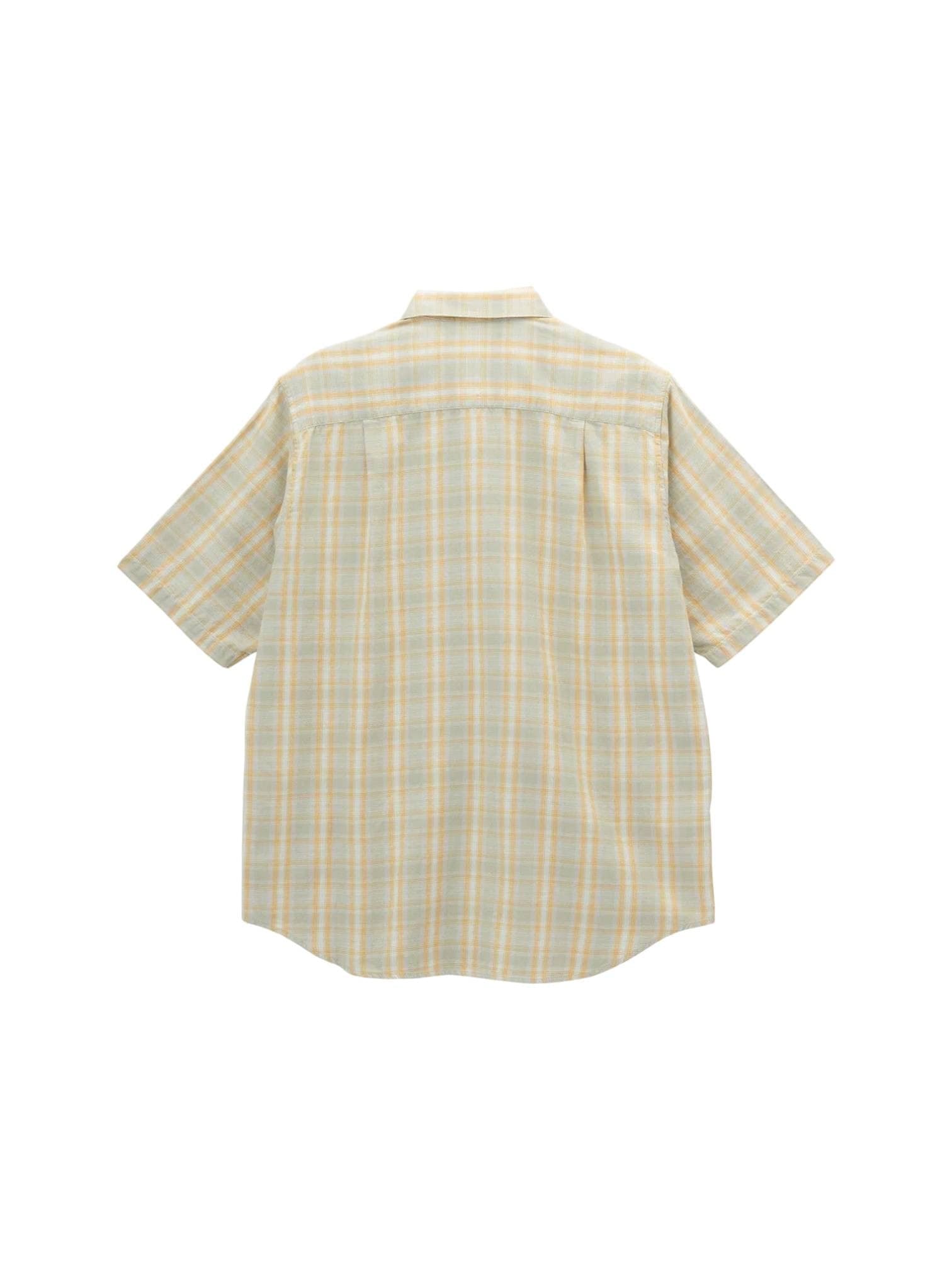 GRAMICCI Gramicci Checkered ombre shirt camicione a quadri maniche corte - mustard - 2