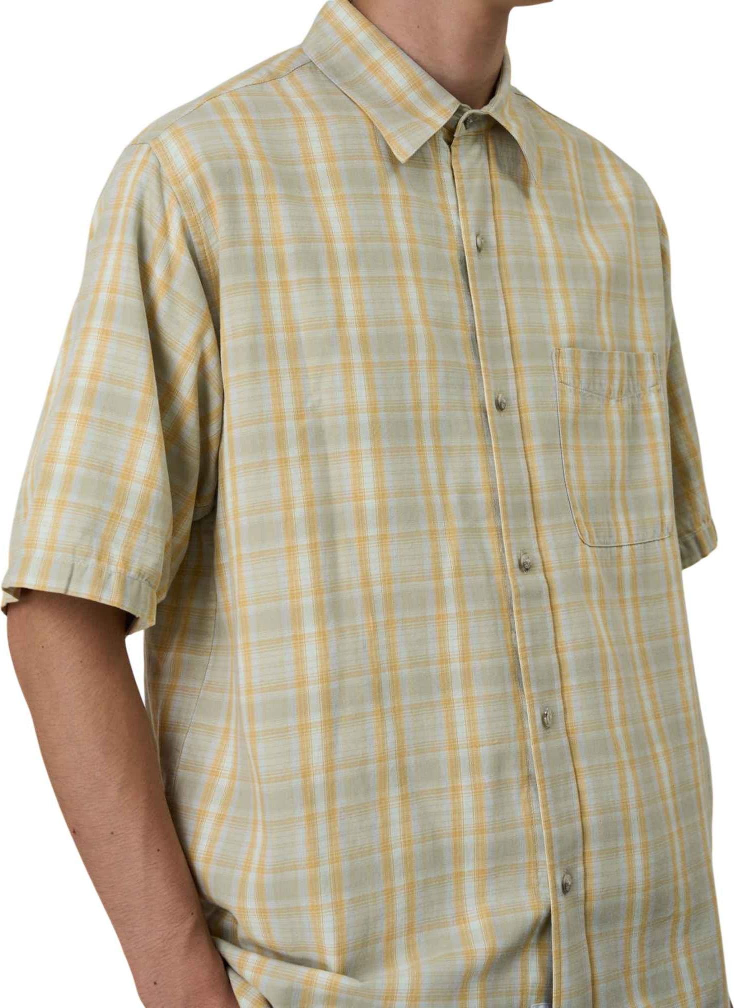 GRAMICCI Gramicci Checkered ombre shirt camicione a quadri maniche corte - mustard - 6