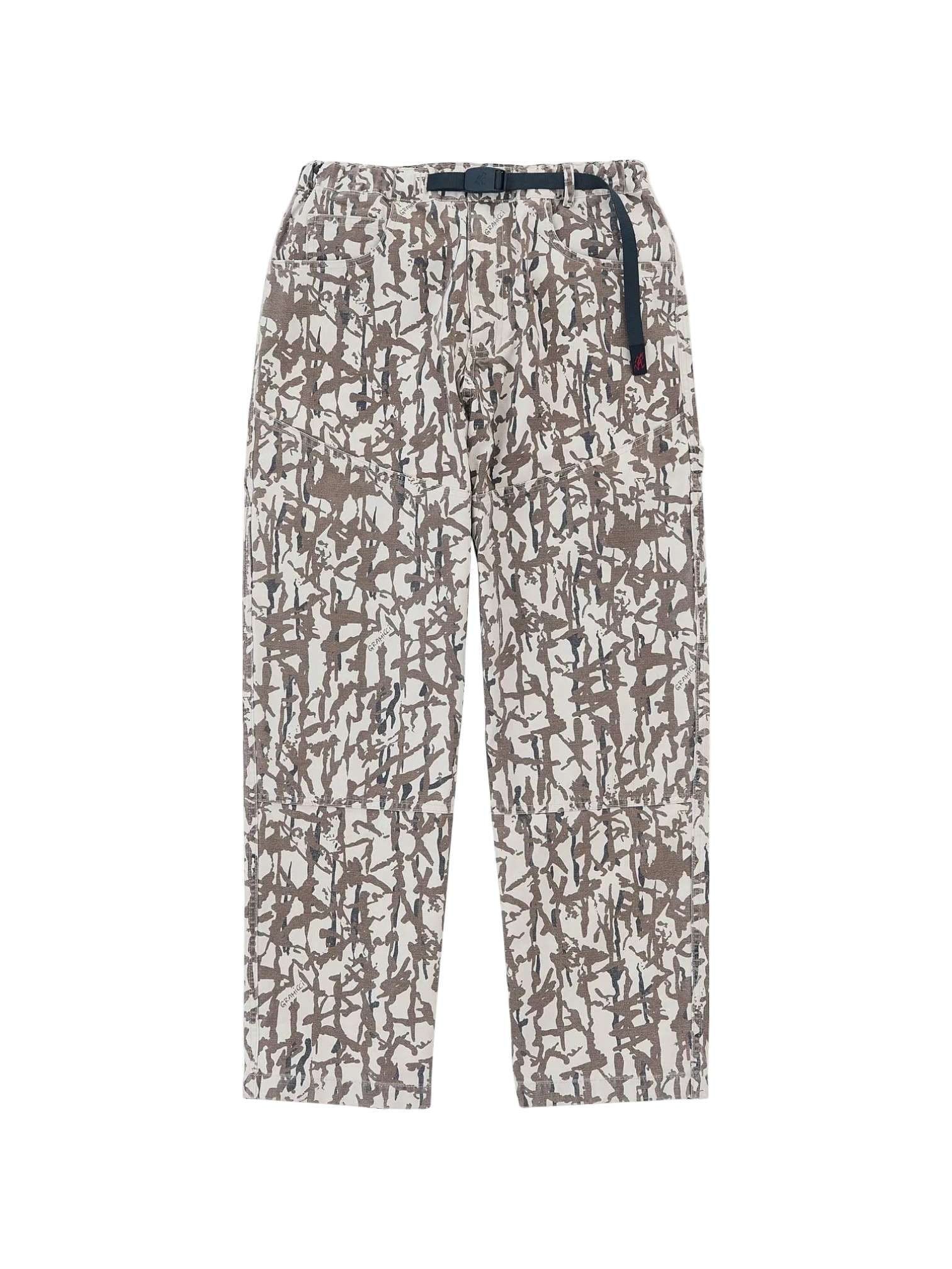 GRAMICCI Gramicci Taos pantaloni gamba dritta in canvas con cinturino incorporato - grey reed - 8