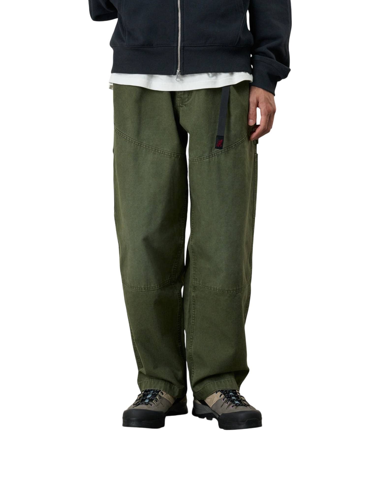 GRAMICCI Gramicci Taos pantaloni gamba dritta in canvas con cinturino incorporato - moss green - 2