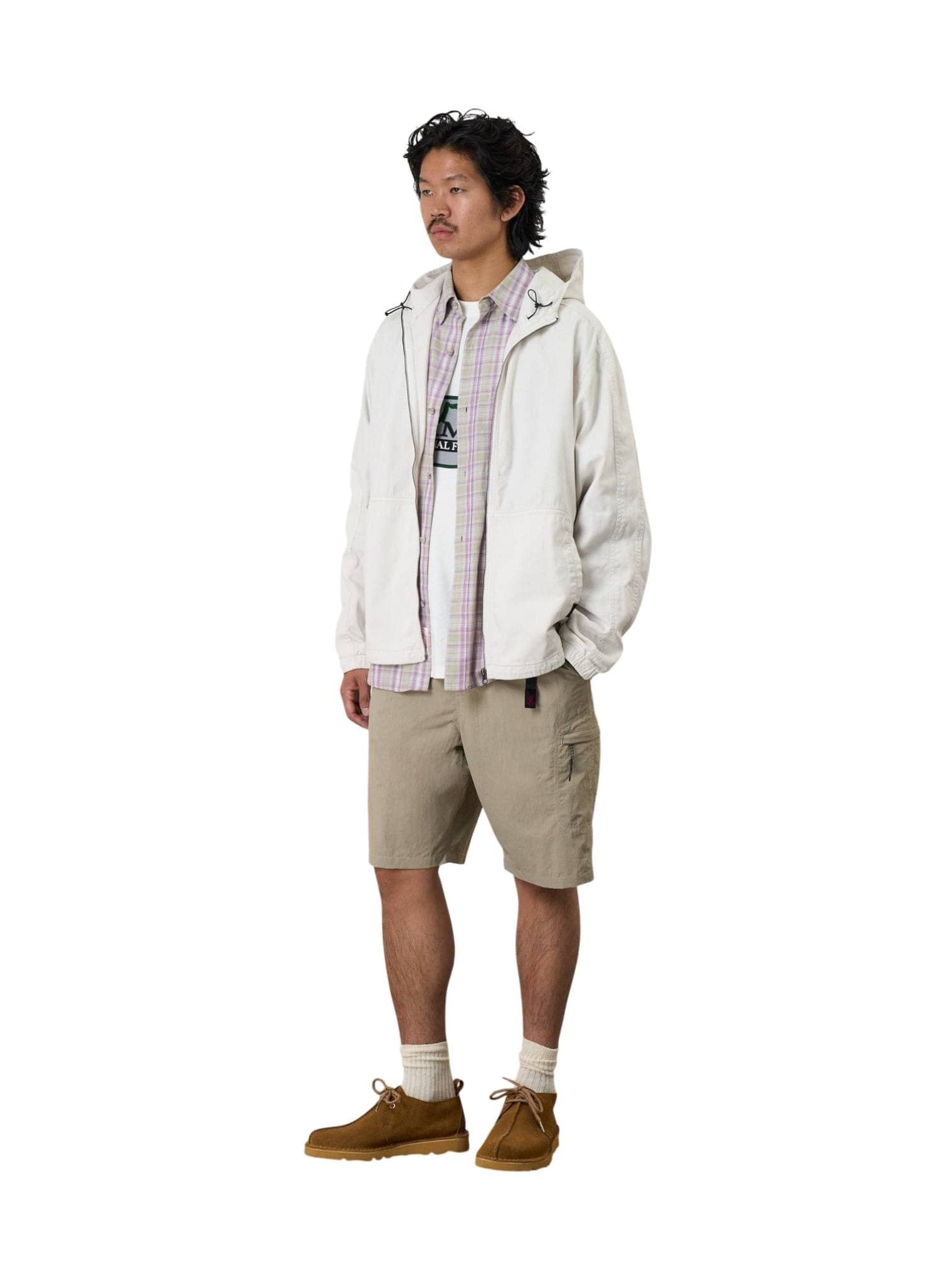GRAMICCI Gramicci Nylon cliff shorts con tasconi e con cinturino integrato - milk tea - 6