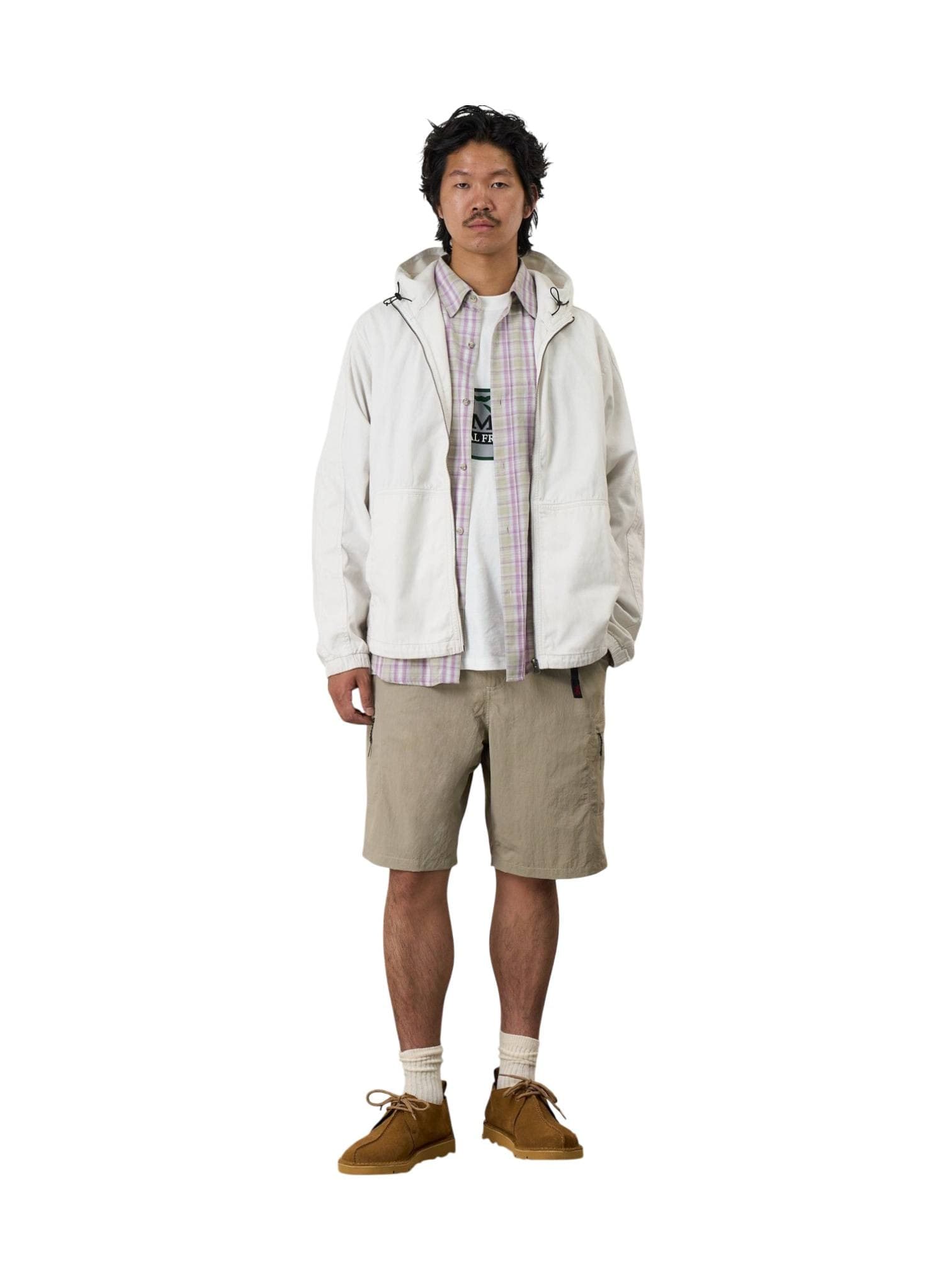 GRAMICCI Gramicci Nylon cliff shorts con tasconi e con cinturino integrato - milk tea - 7