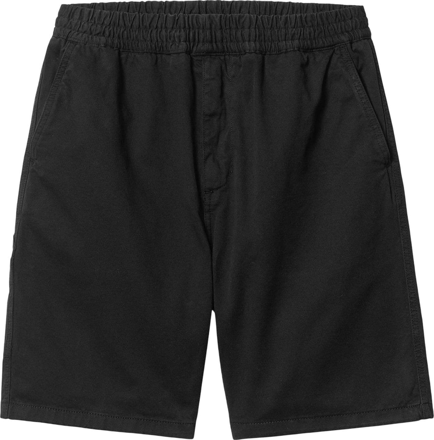 CARHARTT WIP Carhartt Wip Flint short in cotone gamba larga con elastico in vita - Black garment dyed - 2