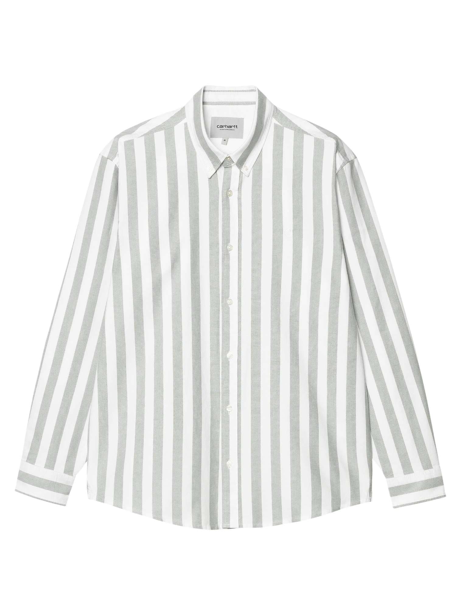 CARHARTT WIP Carhartt Wip Dillion stripe shirt camicione a righe maniche lunghe - Park/White - 3