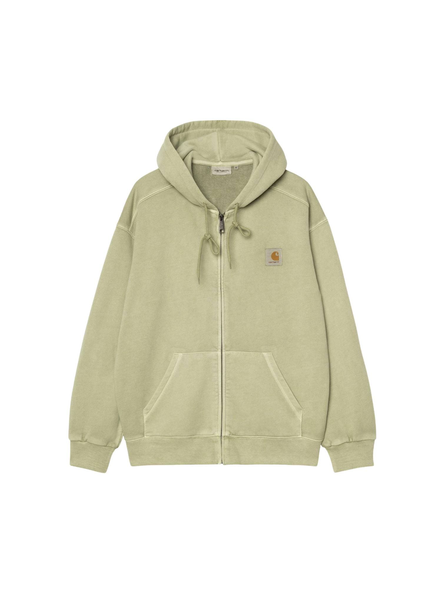 CARHARTT WIP Carhartt Wip Hooded Nelson Jacket felpa con zip e cappuccio - Gentle green garment dyed - 3