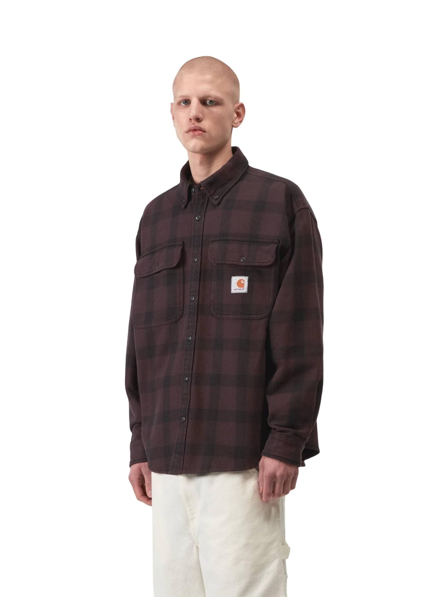 CARHARTT WIP Carhartt Wip L/S Edmands check Shirt camicione a quadri in cotone - Natural / Palisander - 3