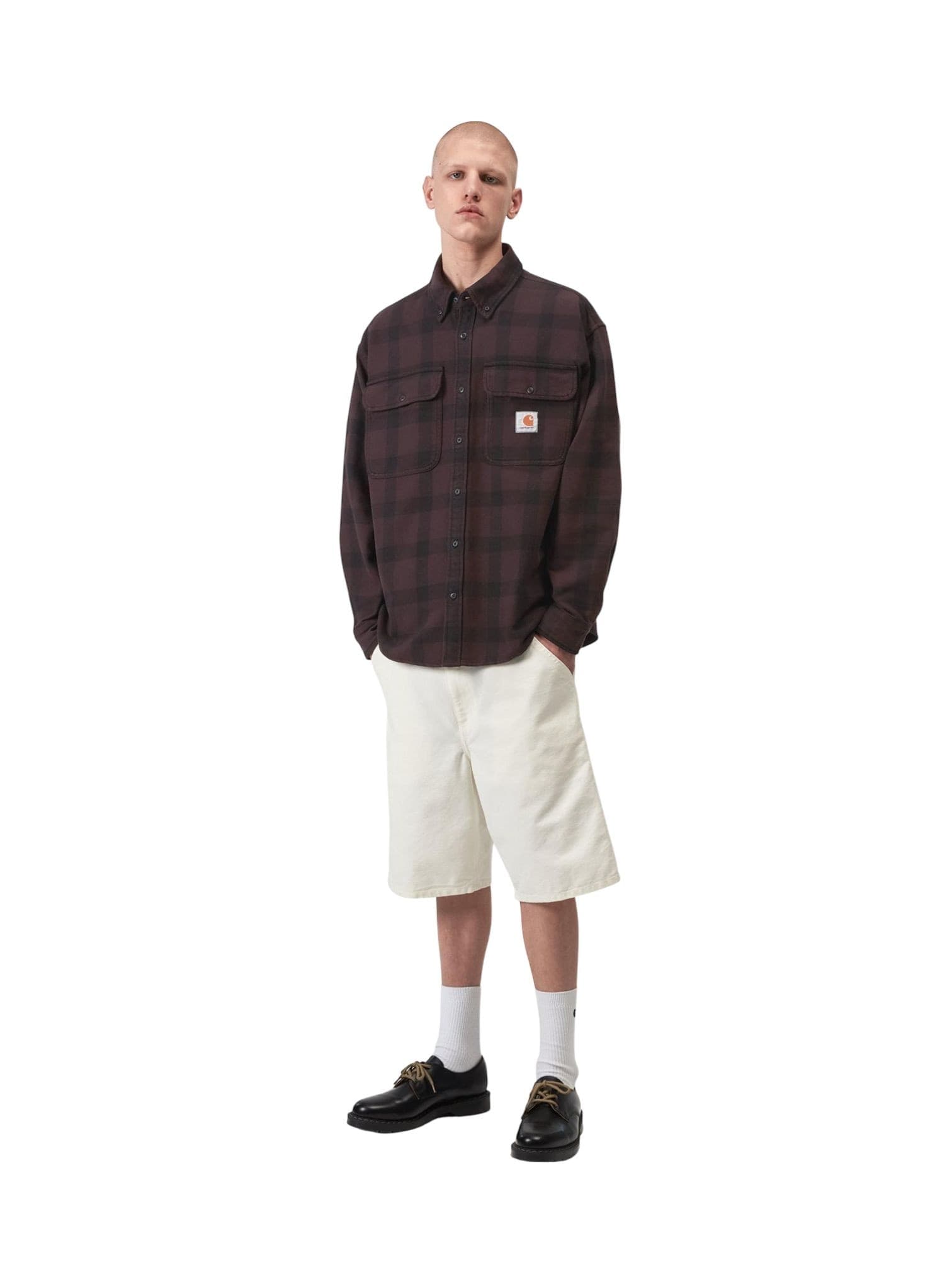 CARHARTT WIP Carhartt Wip L/S Edmands check Shirt camicione a quadri in cotone - Natural / Palisander - 5