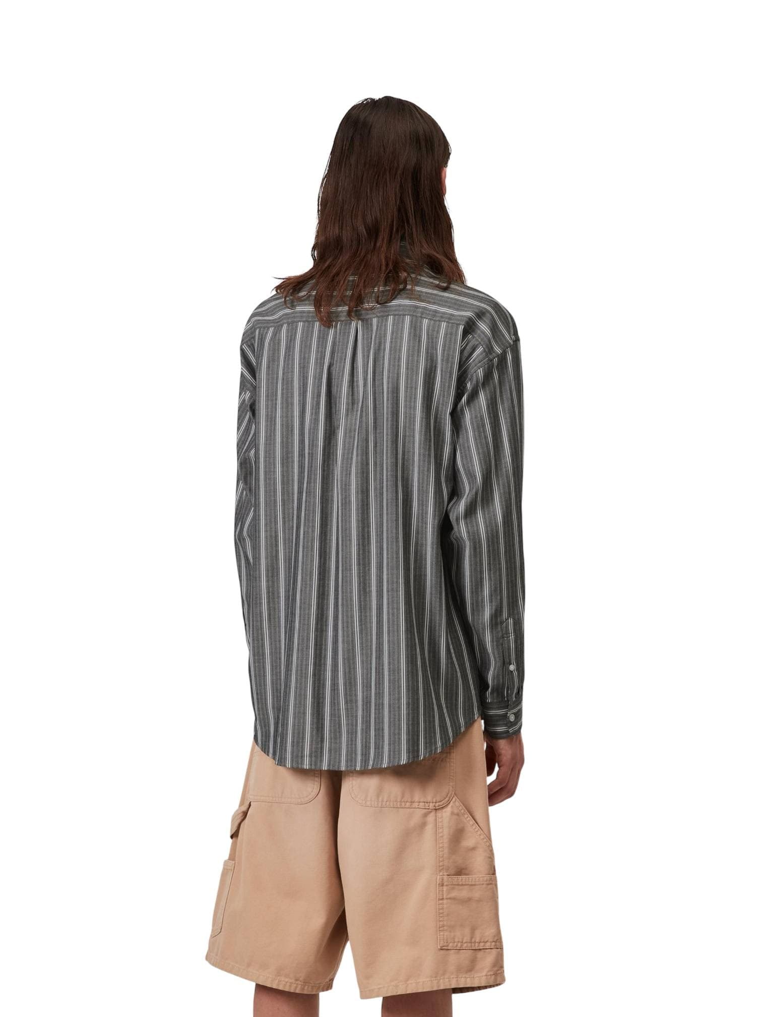 CARHARTT WIP Carhartt Wip L/S Beale Shirt camicia a righe maniche lunghe - Black/white - 4