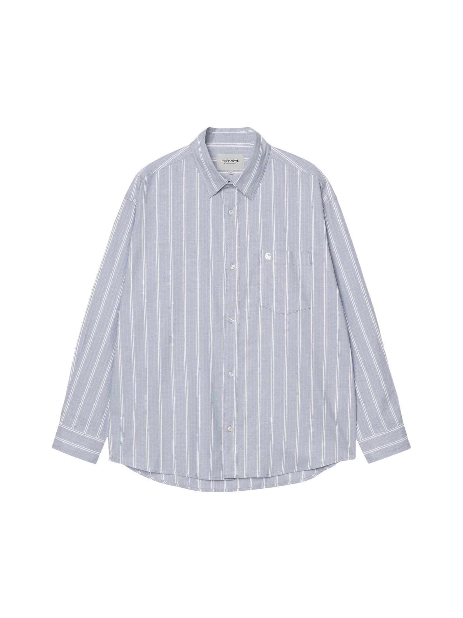 CARHARTT WIP Carhartt Wip L/S Beale Shirt camicia a righe maniche lunghe - Beale Stripe/Gentle Blue - 3