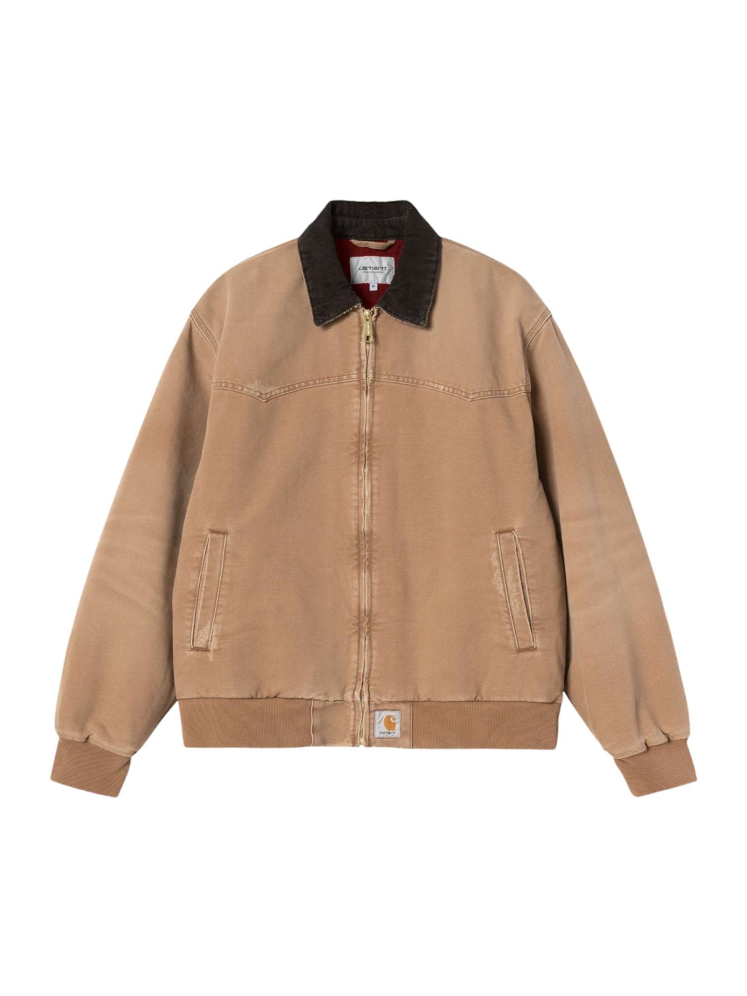 CARHARTT WIP Carhartt Wip OG Santa Fe Jacket giacca in canvas con colletto - Hamilton Brown / Tobacco grind washed - 7