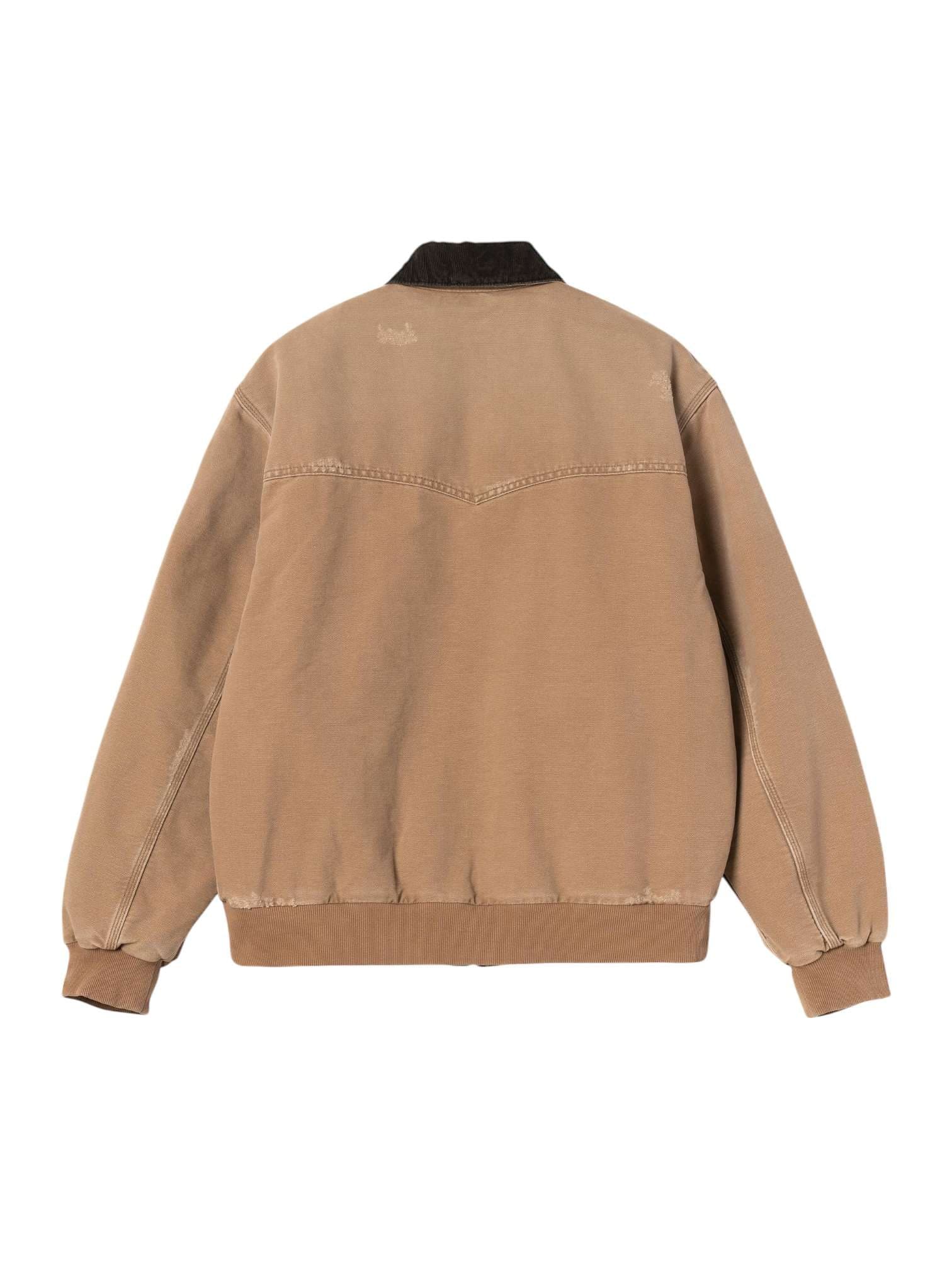CARHARTT WIP Carhartt Wip OG Santa Fe Jacket giacca in canvas con colletto - Hamilton Brown / Tobacco grind washed - 2